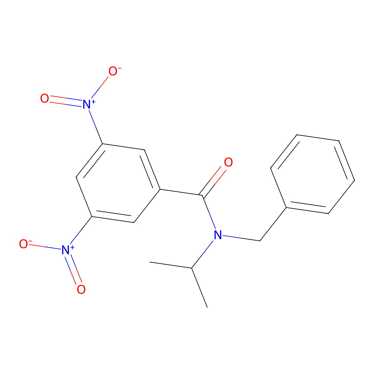 N-benzyl-3,5-dinitro-N-propan-2-ylbenzamide molecular structure, CAS 326898-88-8