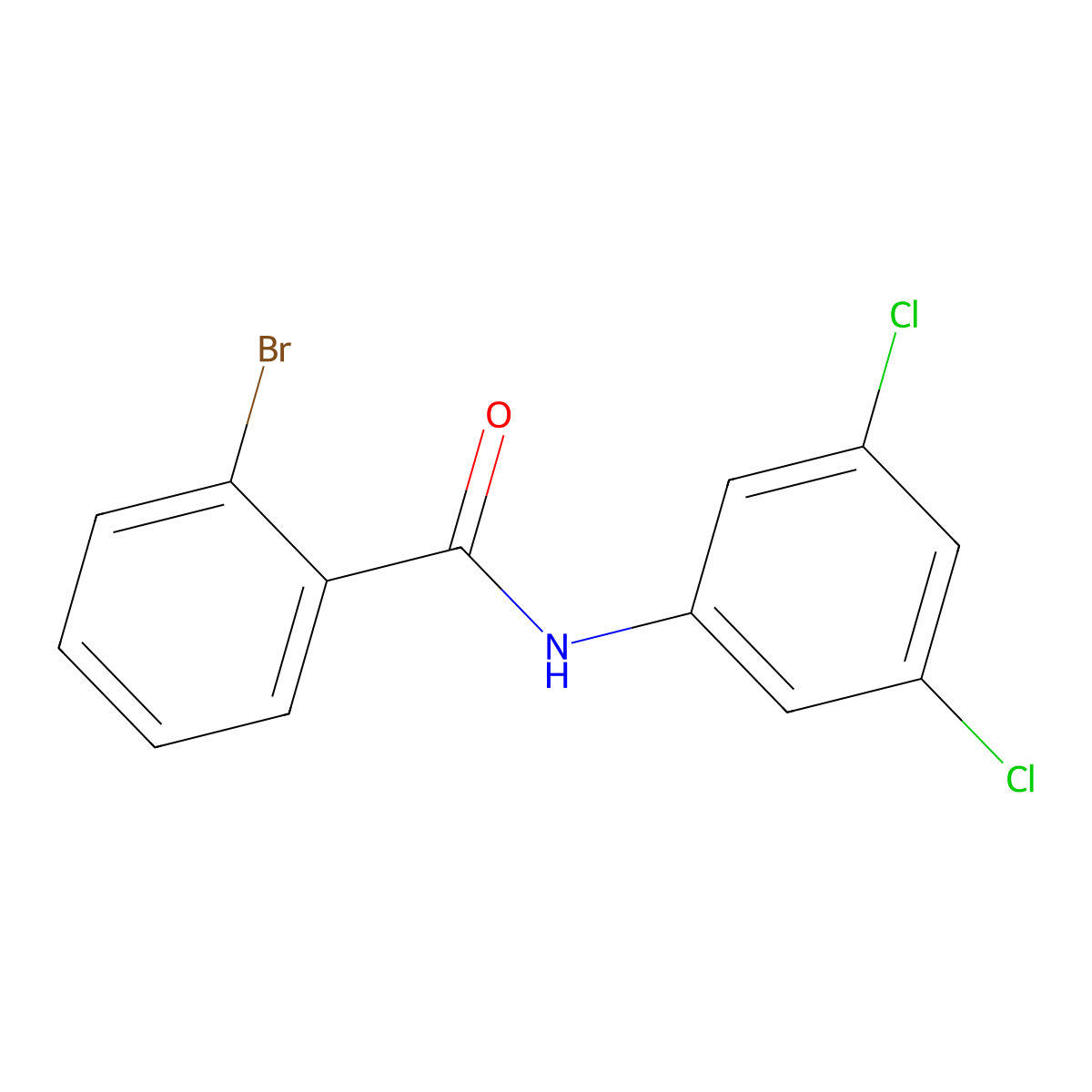 2-bromo-N-(3,5-dichlorophenyl)benzamide molecular structure, CAS 326898-91-3