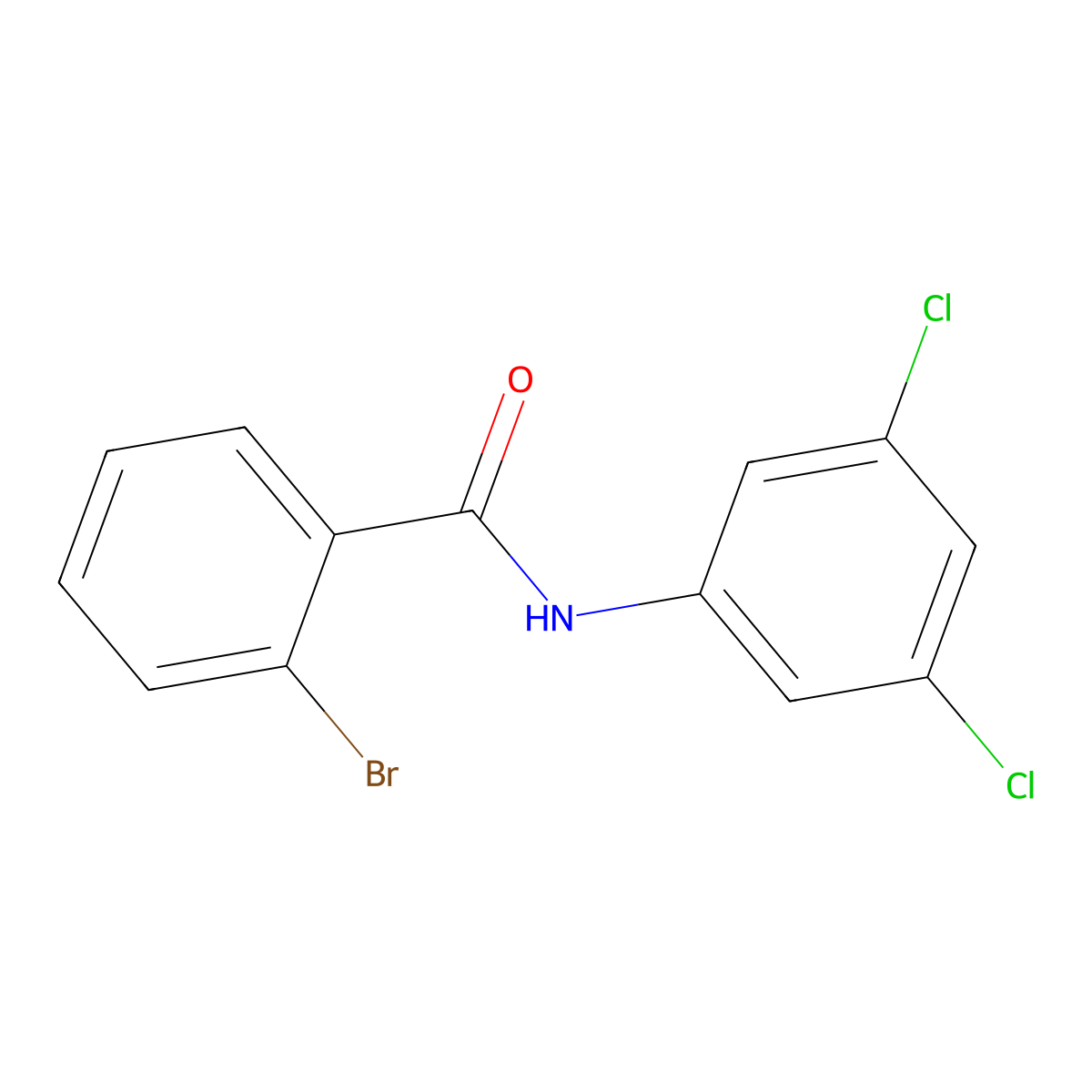 2-bromo-N-(3,5-dichlorophenyl)benzamide molecular structure, CAS 326898-91-3