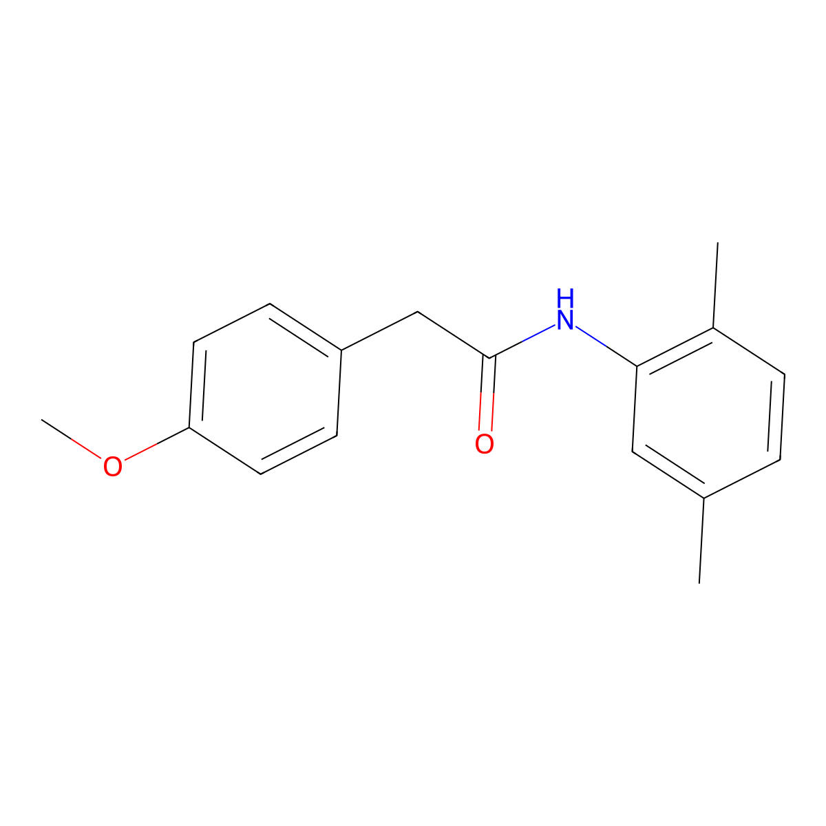 N-(2,5-dimethylphenyl)-2-(4-methoxyphenyl)acetamide molecular structure, CAS 326898-95-7