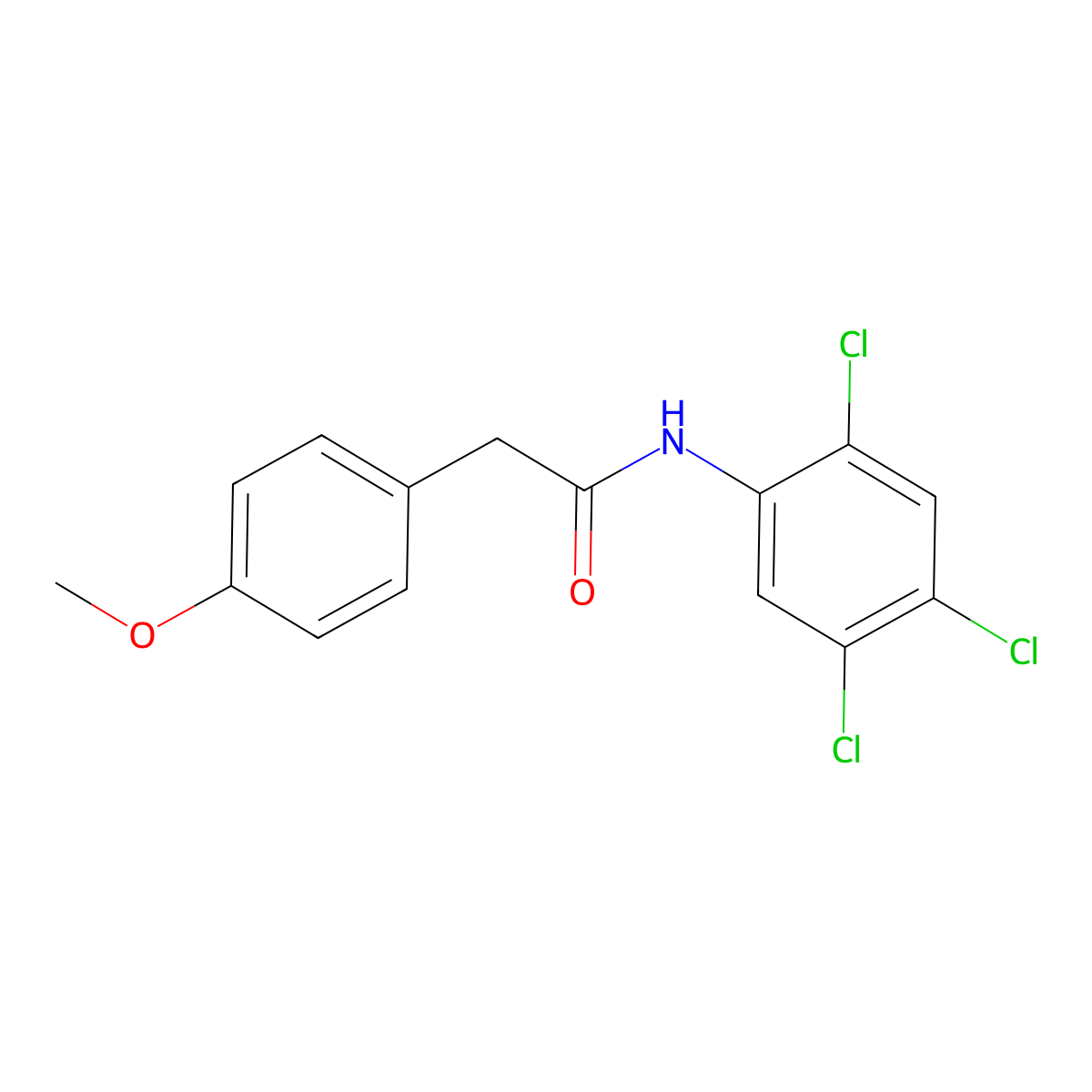 2-(4-methoxyphenyl)-N-(2,4,5-trichlorophenyl)acetamide molecular structure, CAS 326898-96-8
