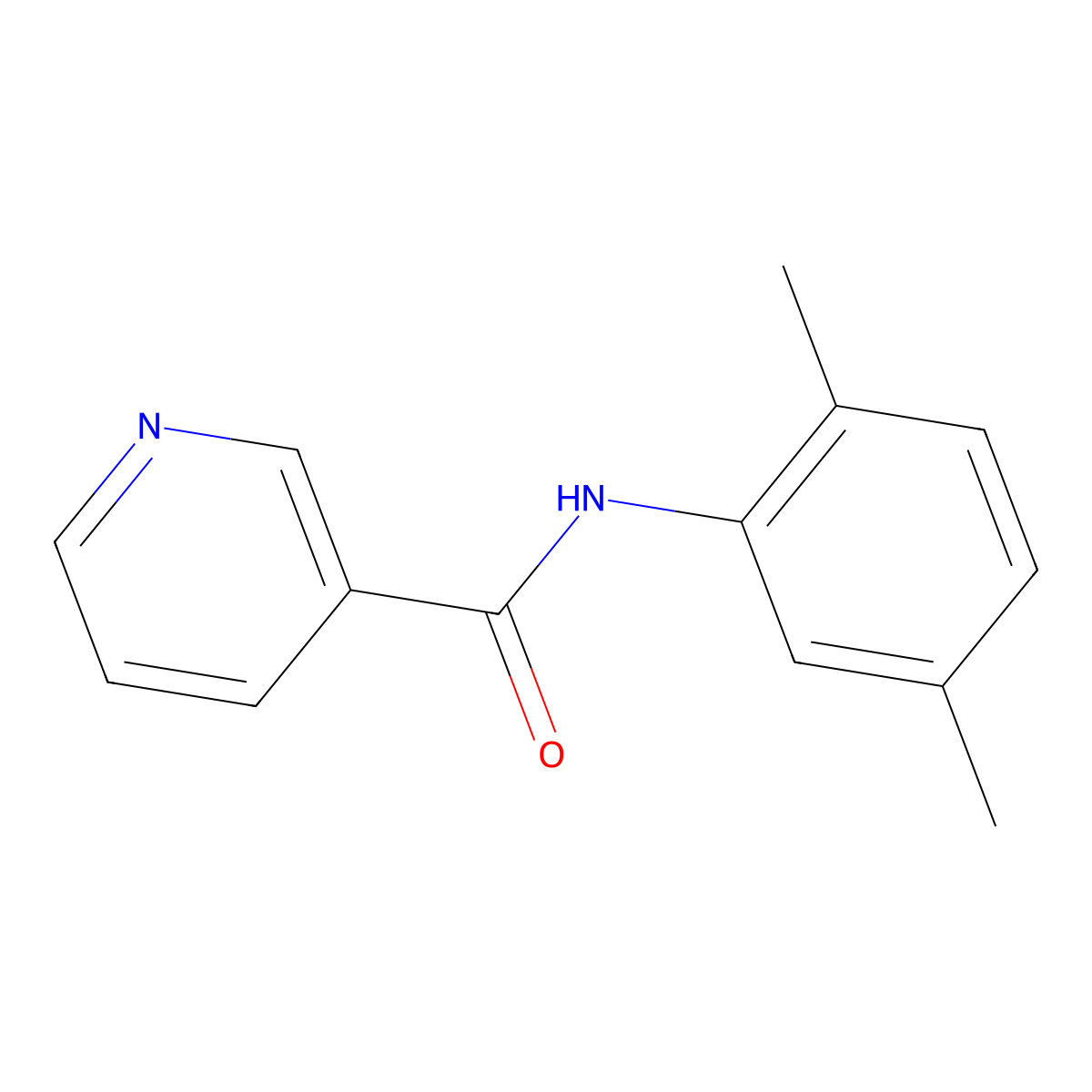 N-(2,5-dimethylphenyl)pyridine-3-carboxamide molecular structure, CAS 326898-98-0