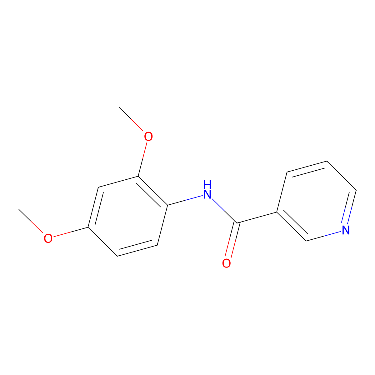 N-(2,4-dimethoxyphenyl)pyridine-3-carboxamide molecular structure, CAS 326898-99-1