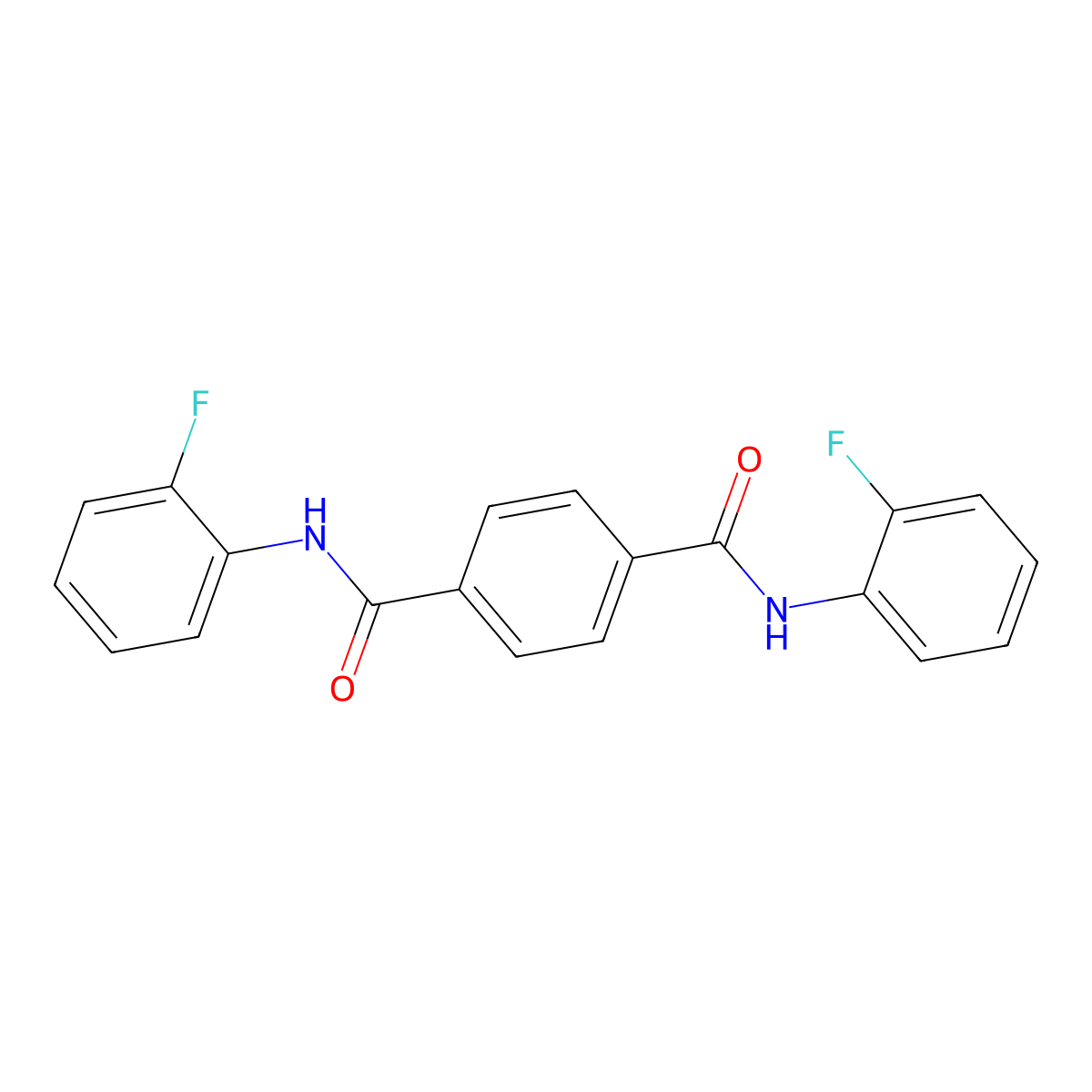 1-N,4-N-bis(2-fluorophenyl)benzene-1,4-dicarboxamide molecular structure, CAS 326899-10-9