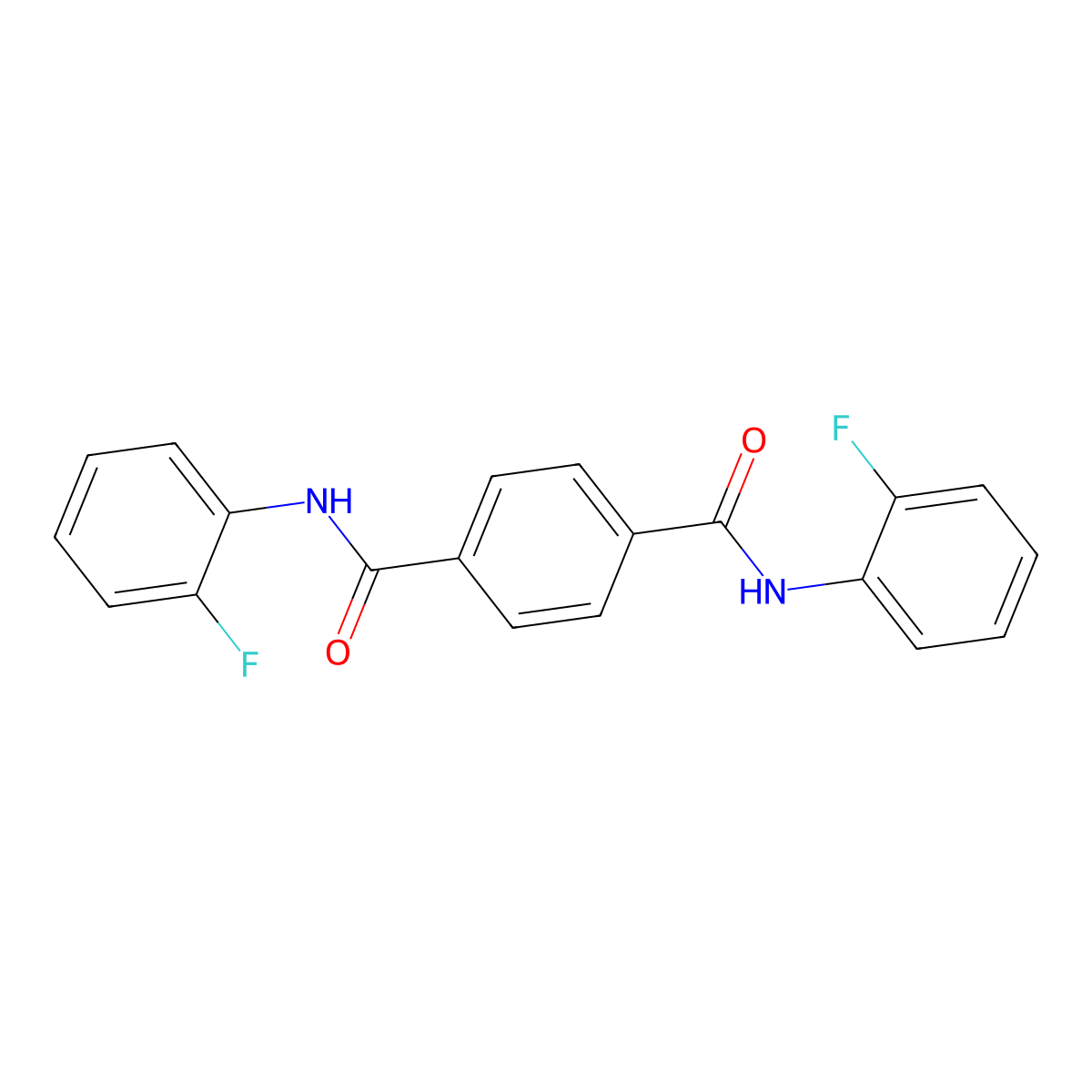 1-N,4-N-bis(2-fluorophenyl)benzene-1,4-dicarboxamide molecular structure, CAS 326899-10-9