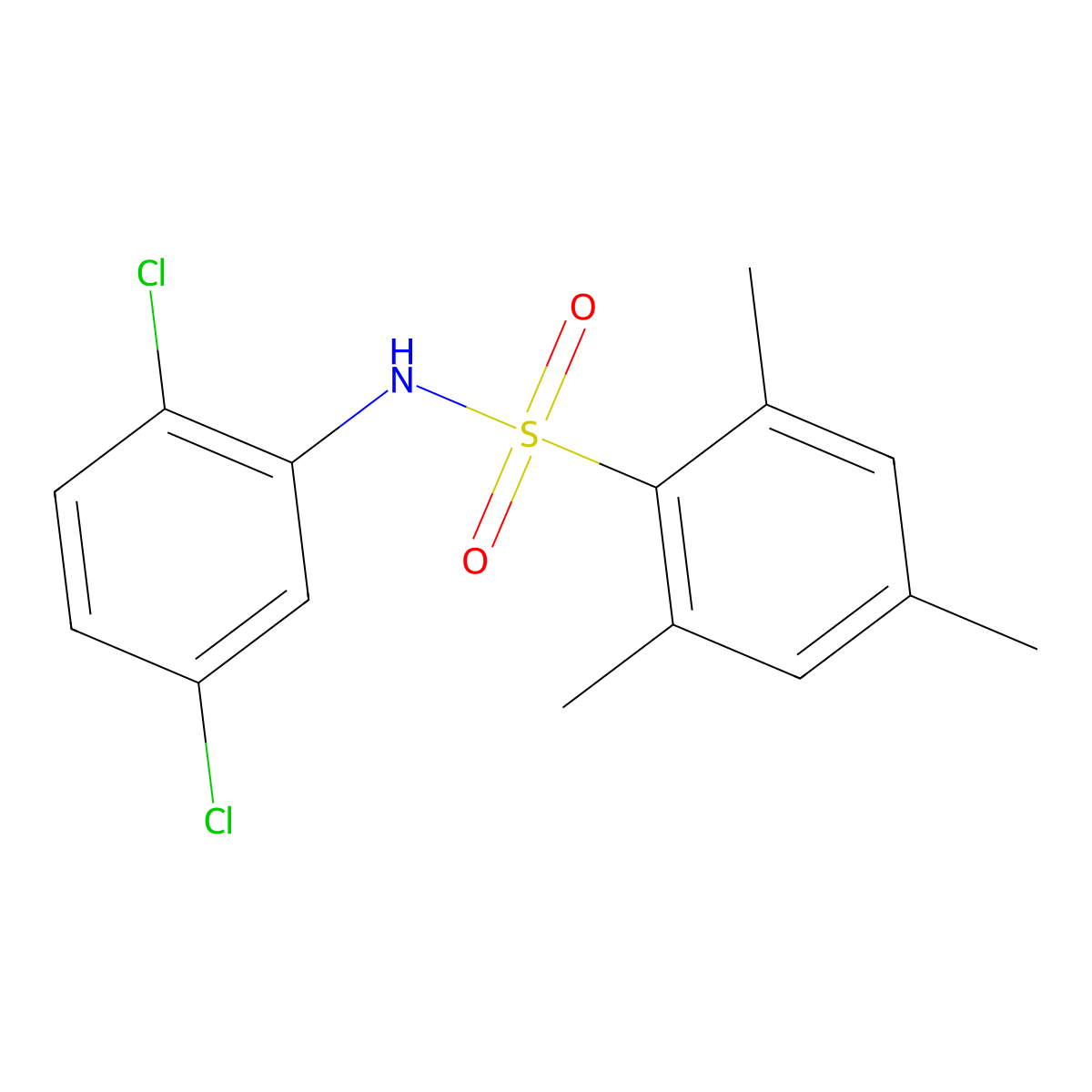 N-(2,5-dichlorophenyl)-2,4,6-trimethylbenzenesulfonamide molecular structure, CAS 326899-32-5