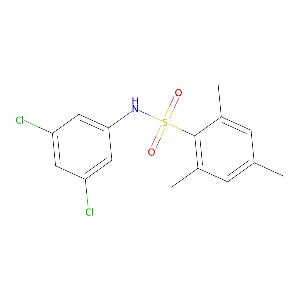 N-(3,5-dichlorophenyl)-2,4,6-trimethylbenzenesulfonamide molecular structure, CAS 326899-34-7
