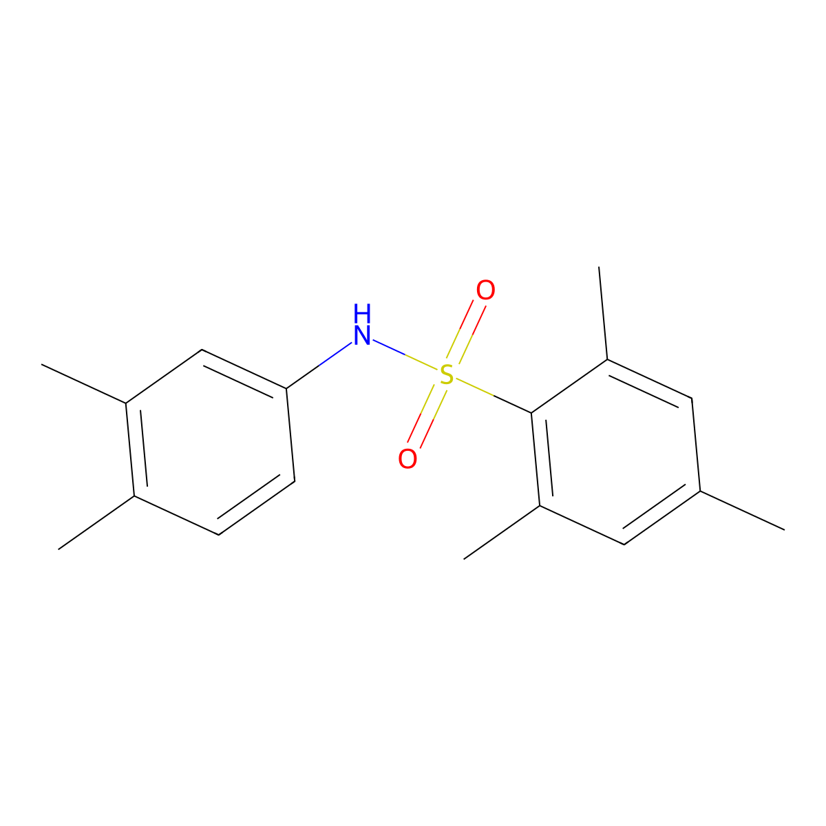 N-(3,4-dimethylphenyl)-2,4,6-trimethylbenzenesulfonamide molecular structure, CAS 326899-36-9
