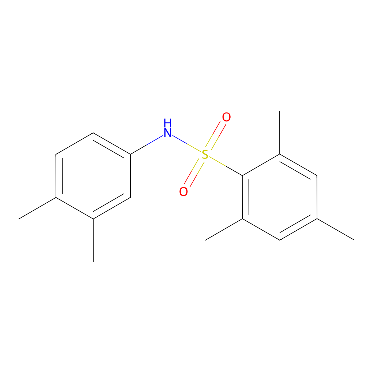 N-(3,4-dimethylphenyl)-2,4,6-trimethylbenzenesulfonamide molecular structure, CAS 326899-36-9