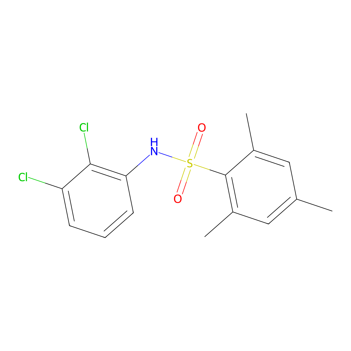N-(2,3-dichlorophenyl)-2,4,6-trimethylbenzenesulfonamide molecular structure, CAS 326899-40-5