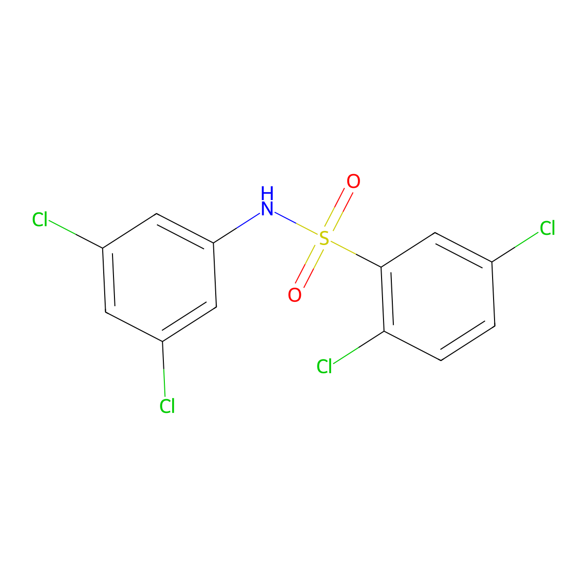 2,5-dichloro-N-(3,5-dichlorophenyl)benzenesulfonamide molecular structure, CAS 326899-43-8