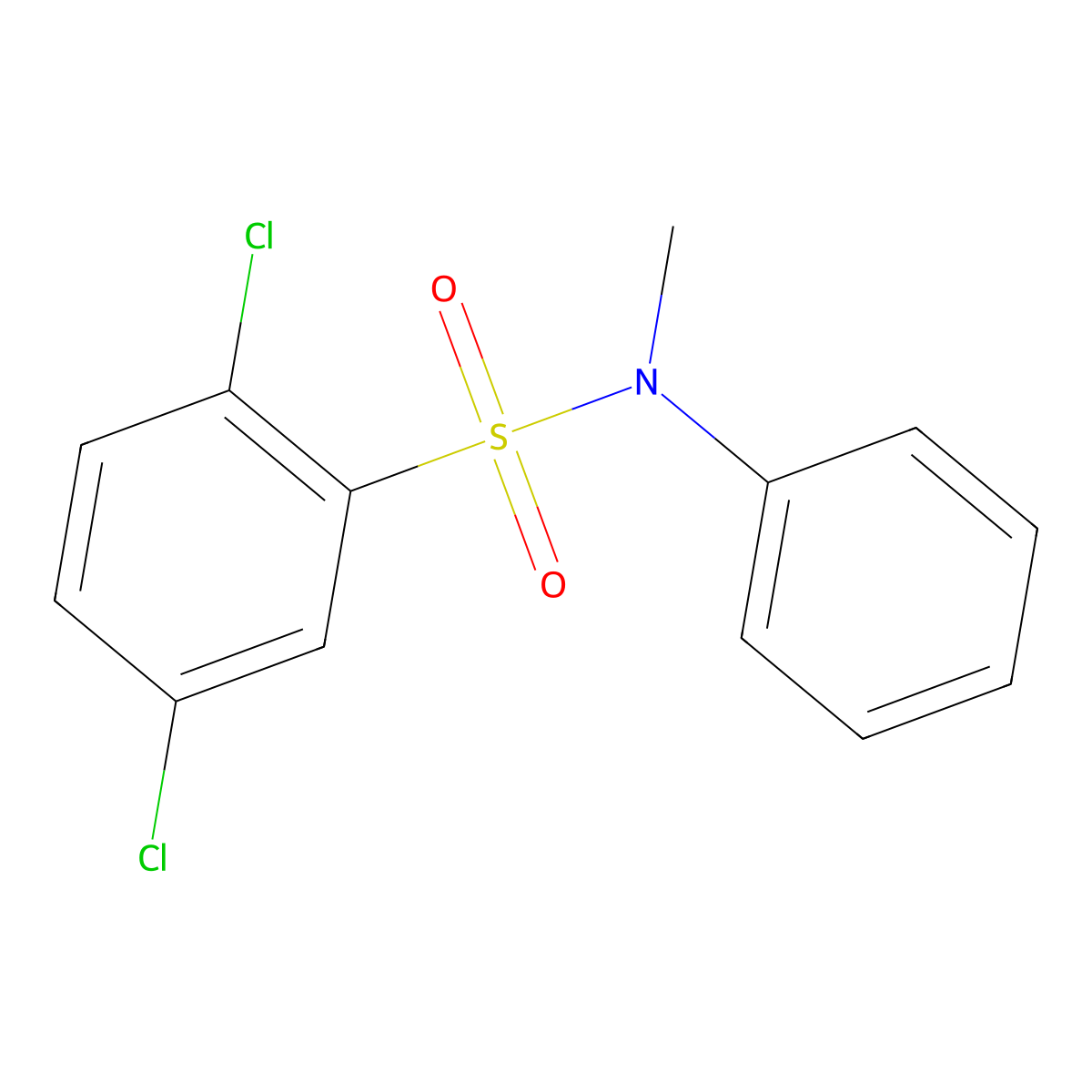 2,5-dichloro-N-methyl-N-phenylbenzenesulfonamide molecular structure, CAS 326899-49-4