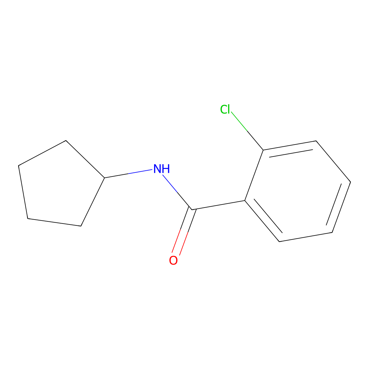 2-chloro-N-cyclopentylbenzamide molecular structure, CAS 326899-54-1
