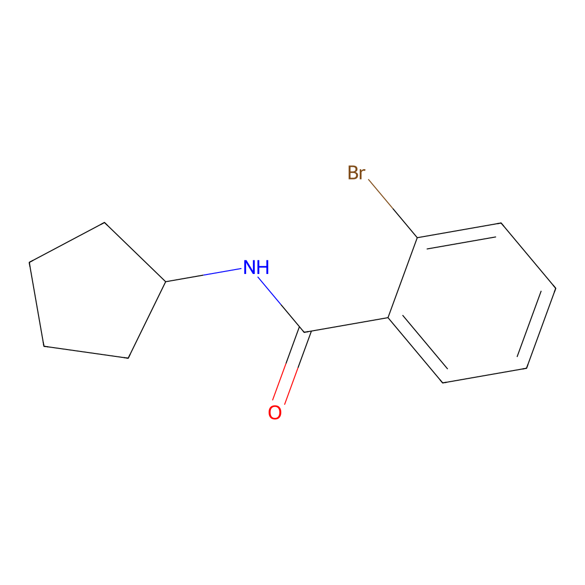 2-bromo-N-cyclopentylbenzamide molecular structure, CAS 326899-55-2