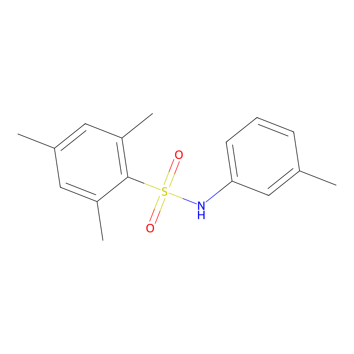 2,4,6-Trimethyl-N-(3-methylphenyl)benzenesulfonamide molecular structure, CAS 326899-56-3