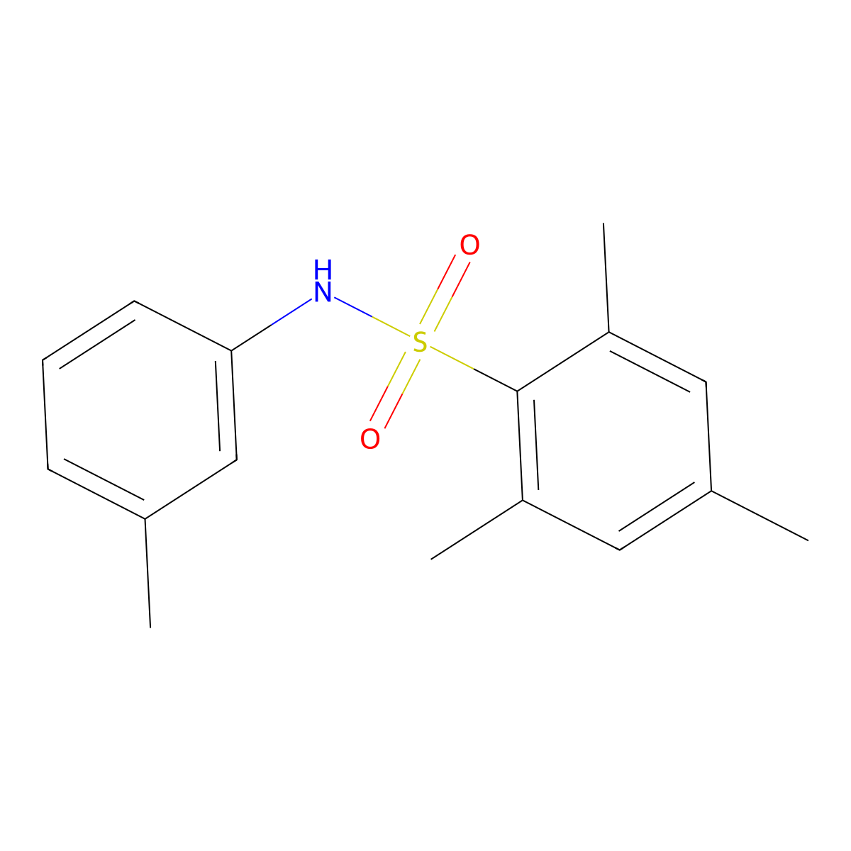 2,4,6-Trimethyl-N-(3-methylphenyl)benzenesulfonamide molecular structure, CAS 326899-56-3