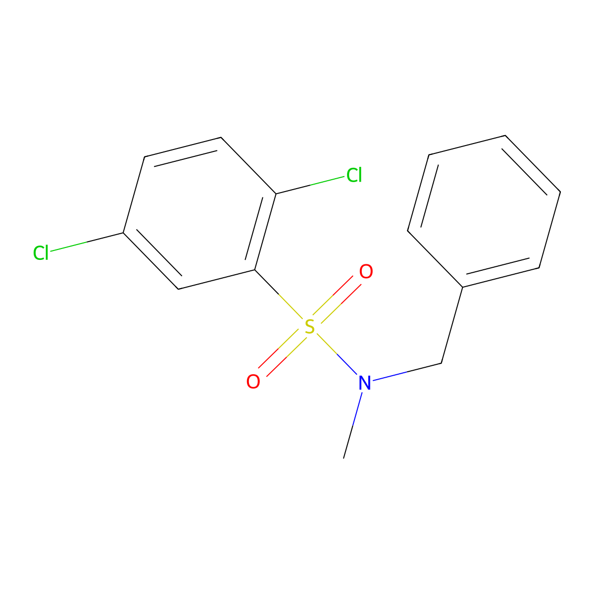 N-benzyl-2,5-dichloro-N-methylbenzenesulfonamide molecular structure, CAS 326899-62-1