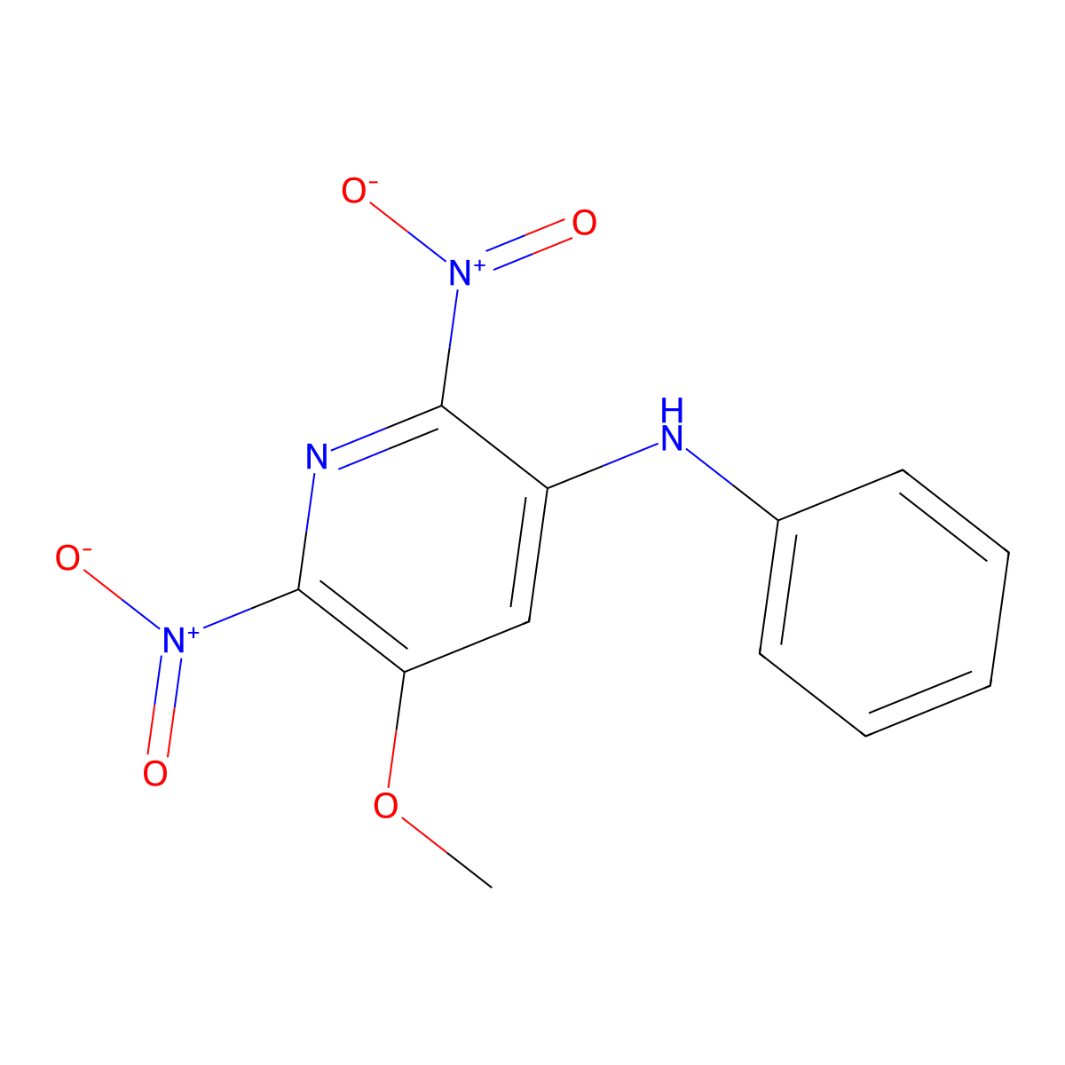 5-methoxy-2,6-dinitro-N-phenylpyridin-3-amine molecular structure, CAS 326899-70-1