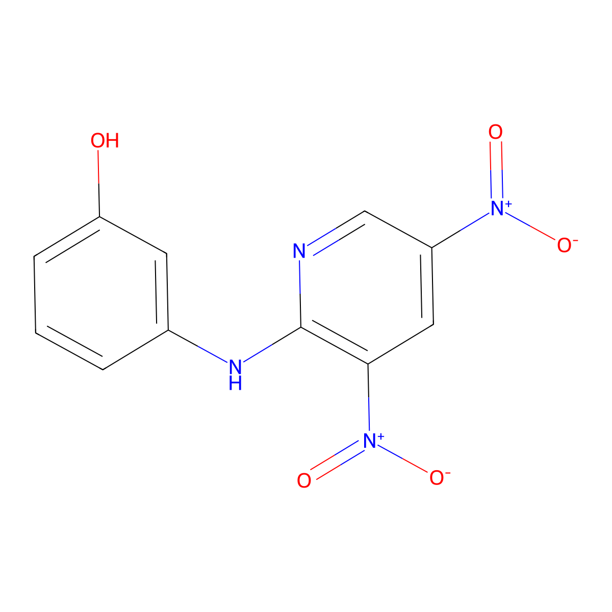 3-[(3,5-Dinitropyridin-2-yl)amino]phenol molecular structure, CAS 326899-75-6