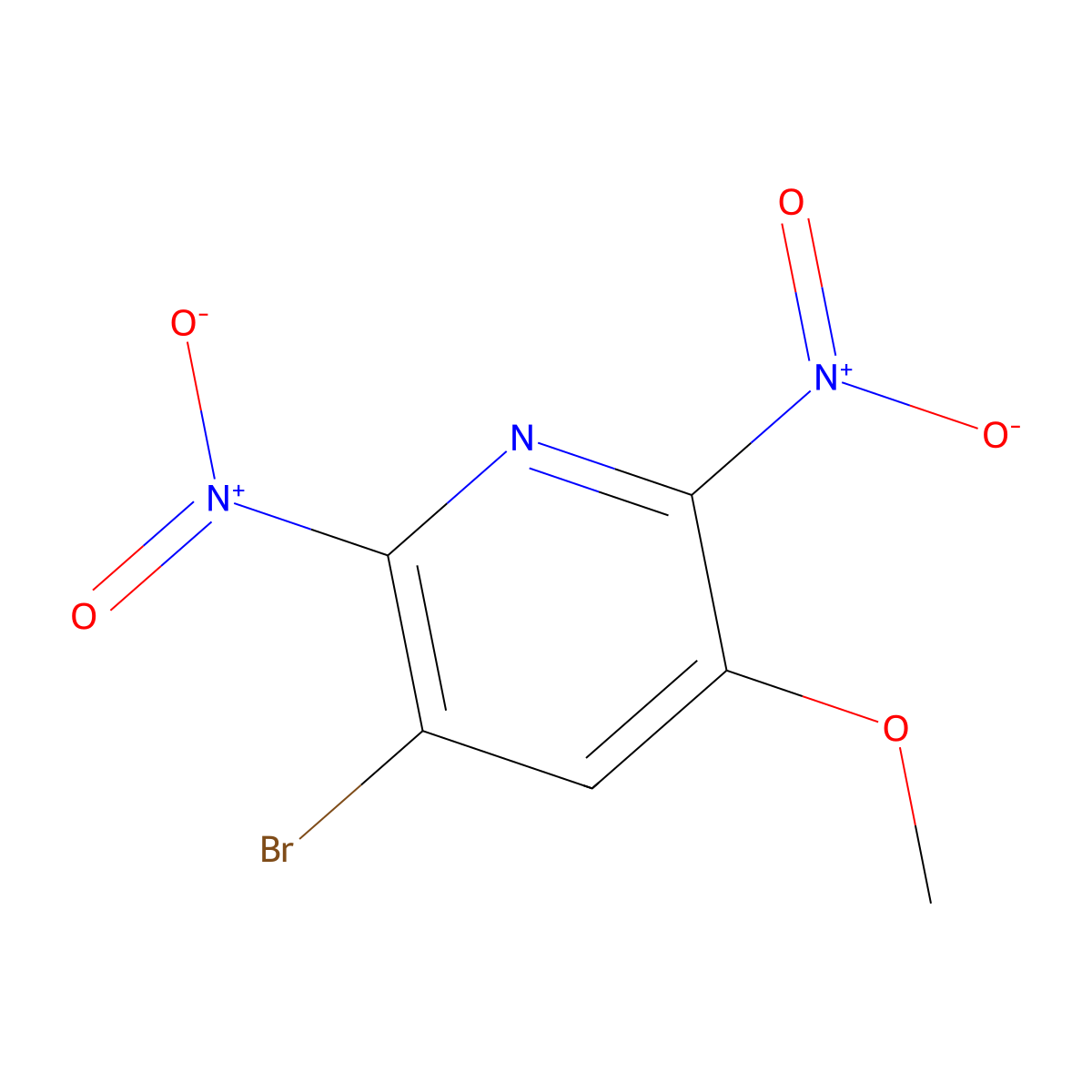 3-Bromo-2,6-bisnitro-5-methoxypyridine molecular structure, CAS 326899-80-3