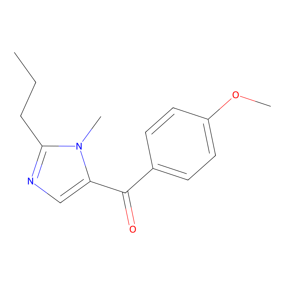 (4-Methoxyphenyl)-(3-methyl-2-propyl-4-imidazolyl)methanone molecular structure, CAS 326900-81-6