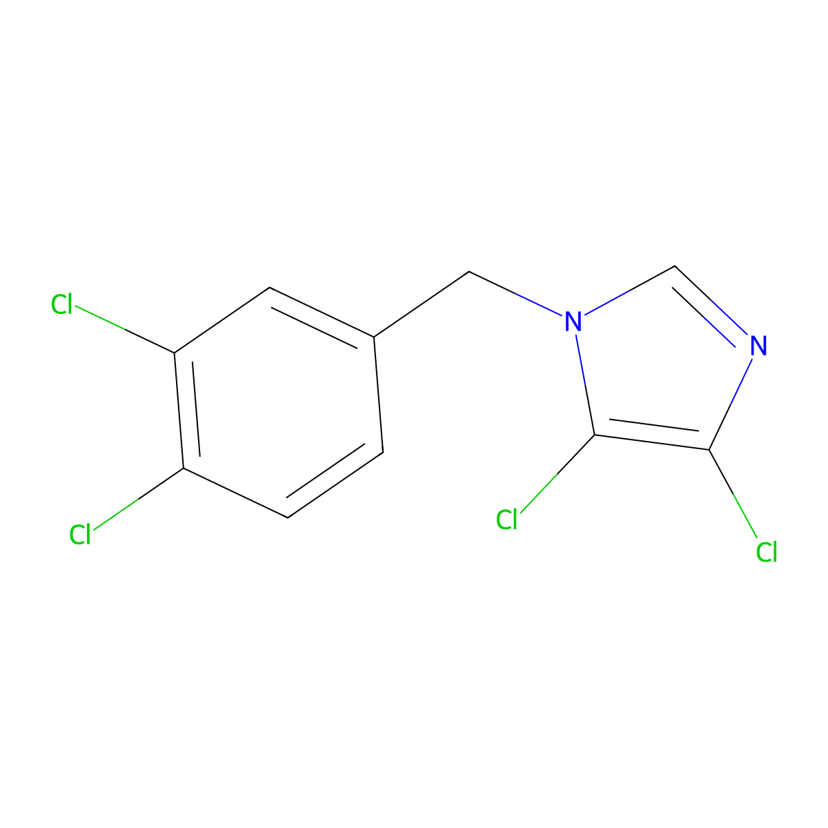 4,5-dichloro-1-(3,4-dichlorobenzyl)-1H-imidazole molecular structure, CAS 326901-28-4