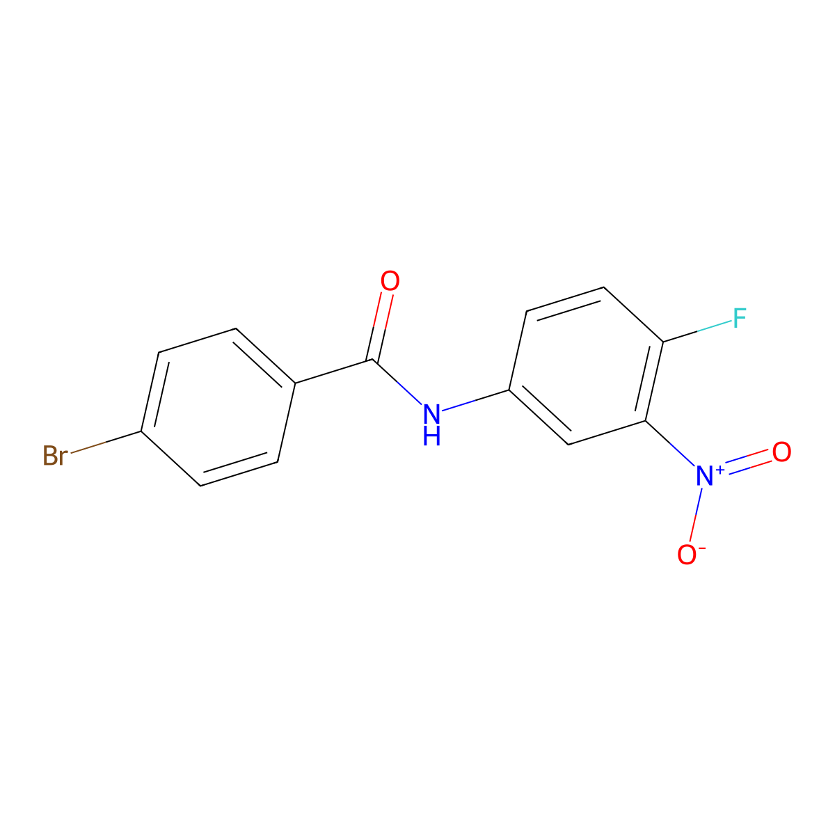 4-bromo-N-(4-fluoro-3-nitrophenyl)benzamide molecular structure, CAS 326901-29-5