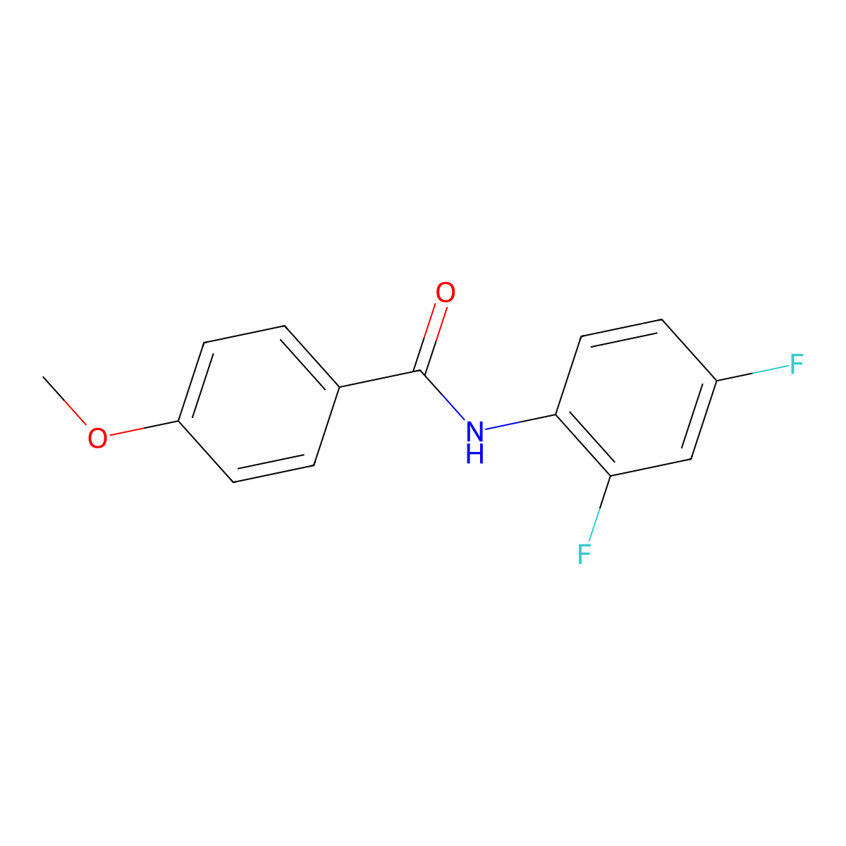 N-(2,4-difluorophenyl)-4-methoxybenzamide molecular structure, CAS 326901-30-8