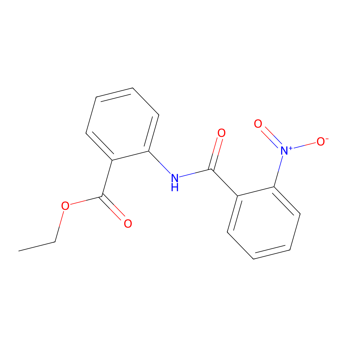 Ethyl 2-[(2-nitrobenzoyl)amino]benzoate molecular structure, CAS 326901-33-1
