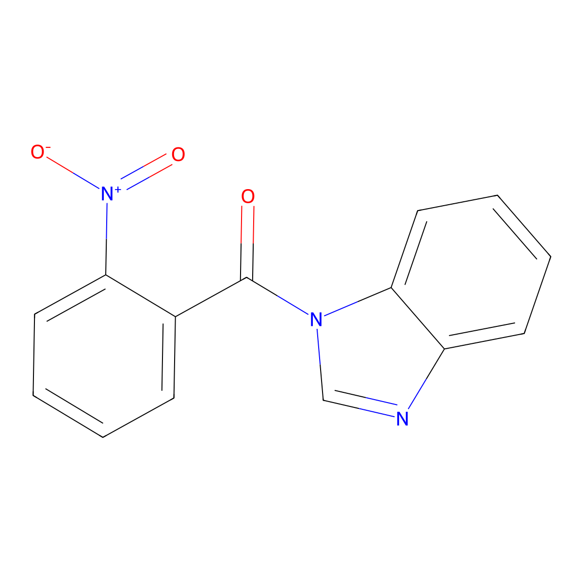 Benzimidazol-1-yl-(2-nitrophenyl)methanone molecular structure, CAS 326901-35-3