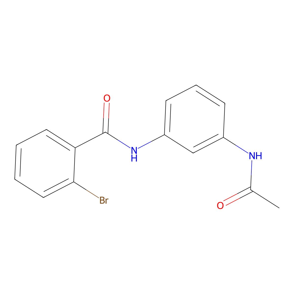 N-(3-acetamidophenyl)-2-bromobenzamide molecular structure, CAS 326901-38-6