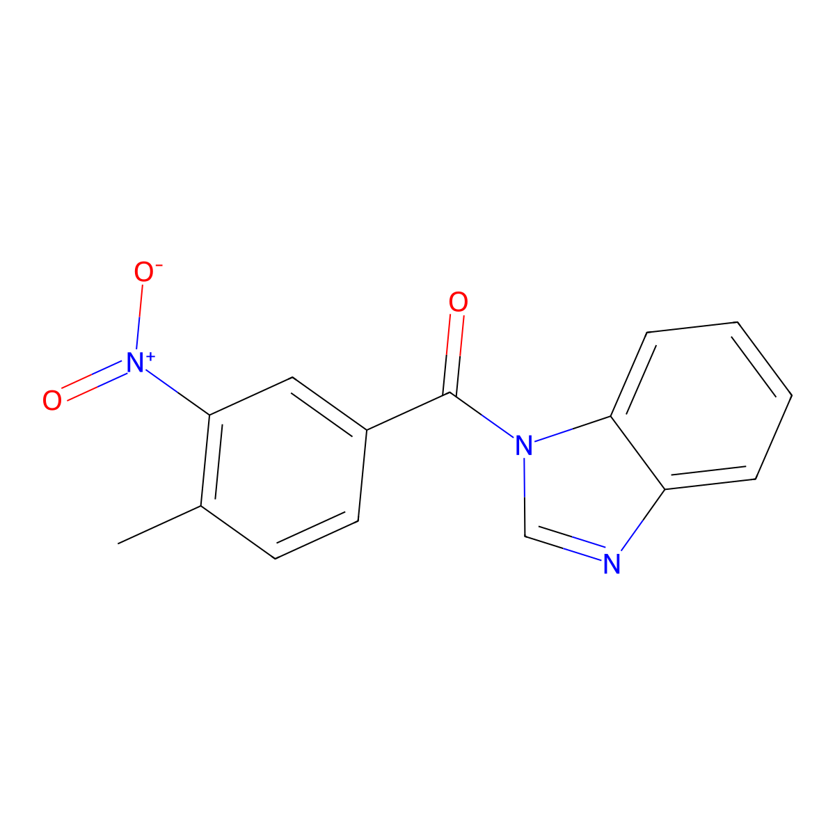 Benzimidazol-1-yl-(4-methyl-3-nitrophenyl)methanone molecular structure, CAS 326901-48-8