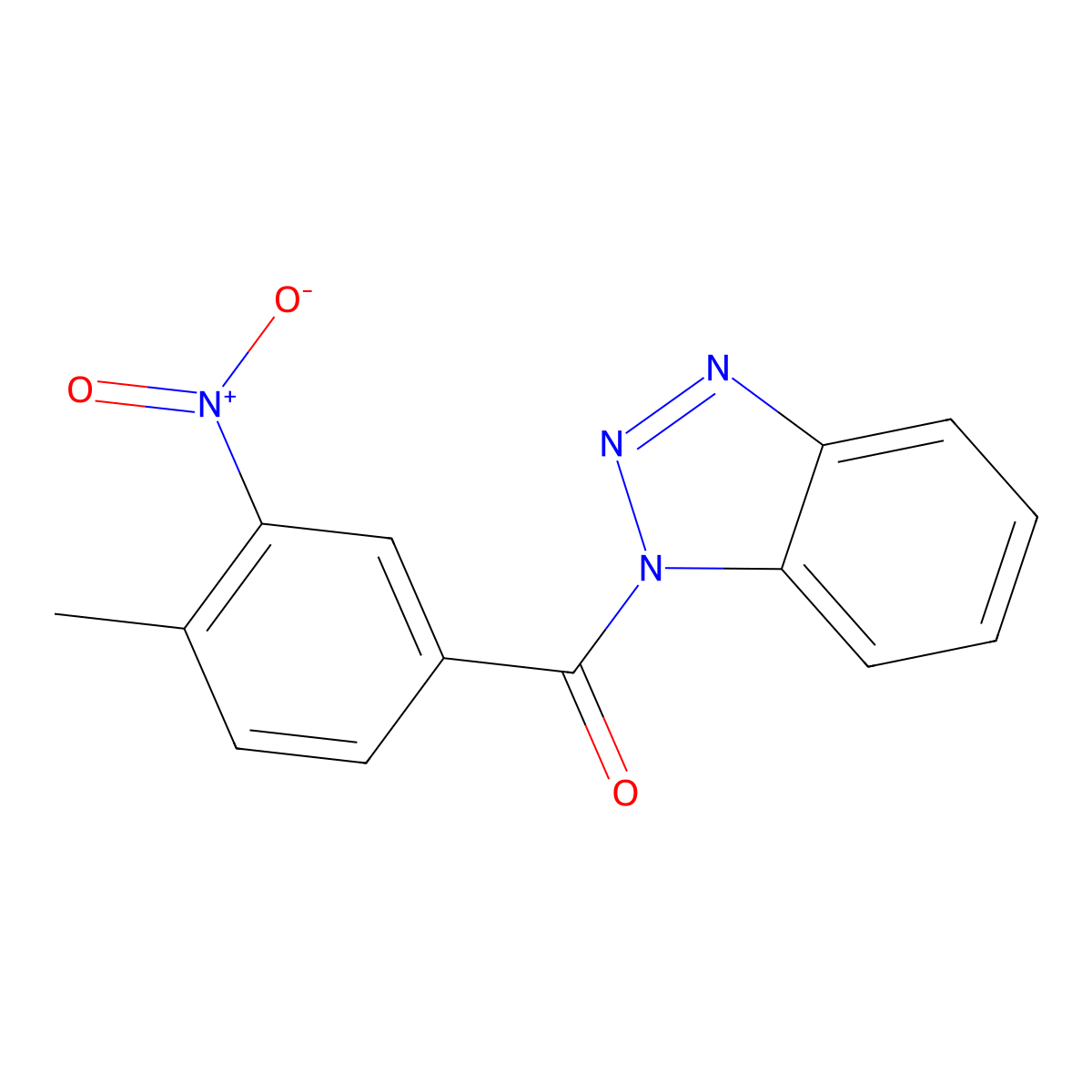Benzotriazole, 1-(4-methyl-3-nitrobenzoyl)- molecular structure, CAS 326901-49-9