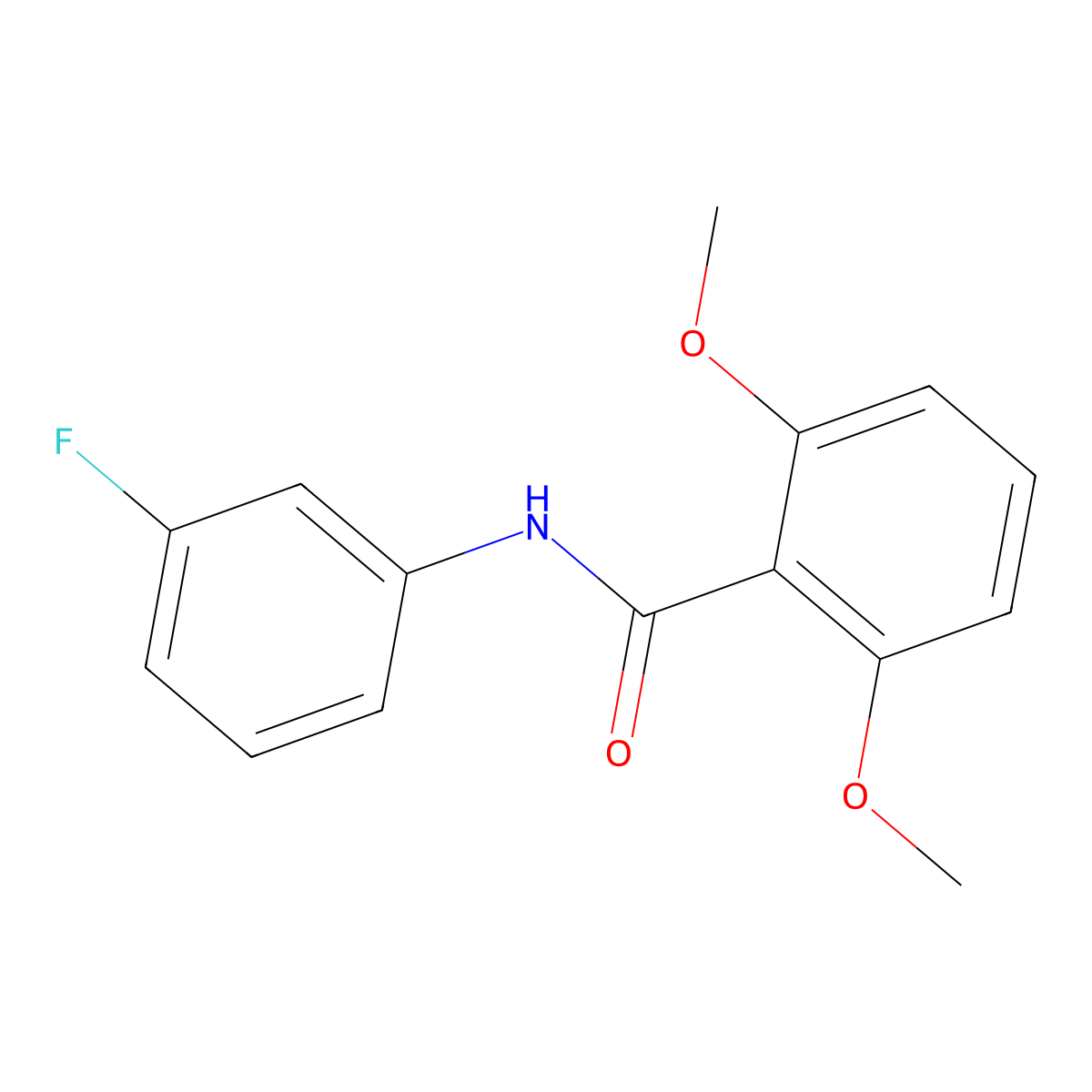 N-(3-fluorophenyl)-2,6-dimethoxybenzamide molecular structure, CAS 326901-54-6