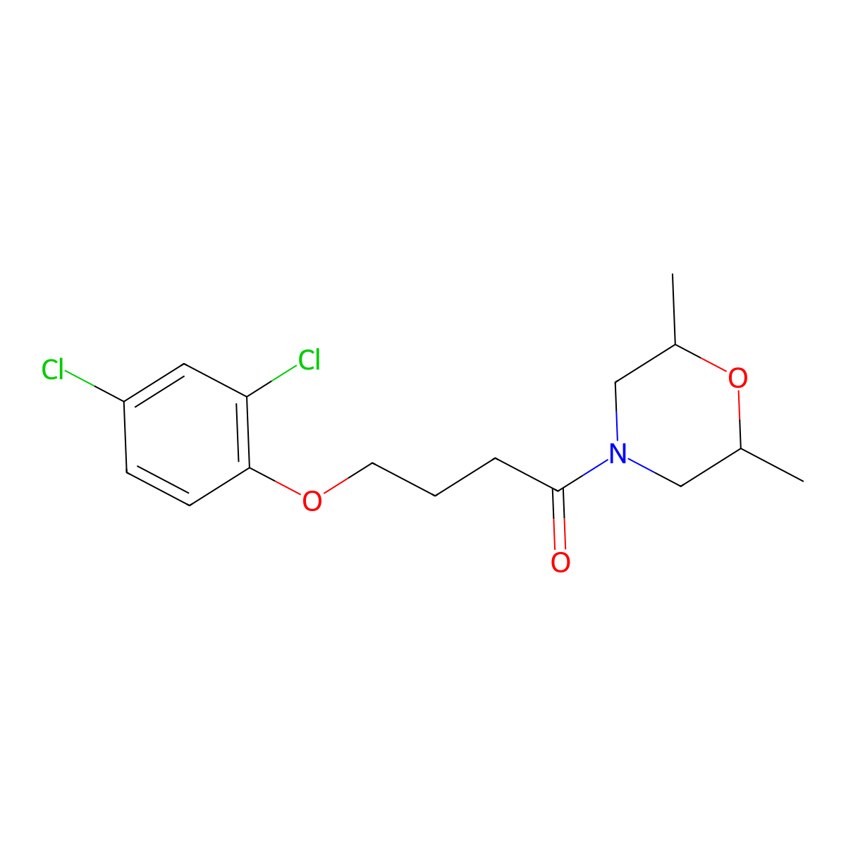 4-(2,4-Dichlorophenoxy)-1-(2,6-dimethylmorpholin-4-yl)butan-1-one molecular structure, CAS 326901-61-5
