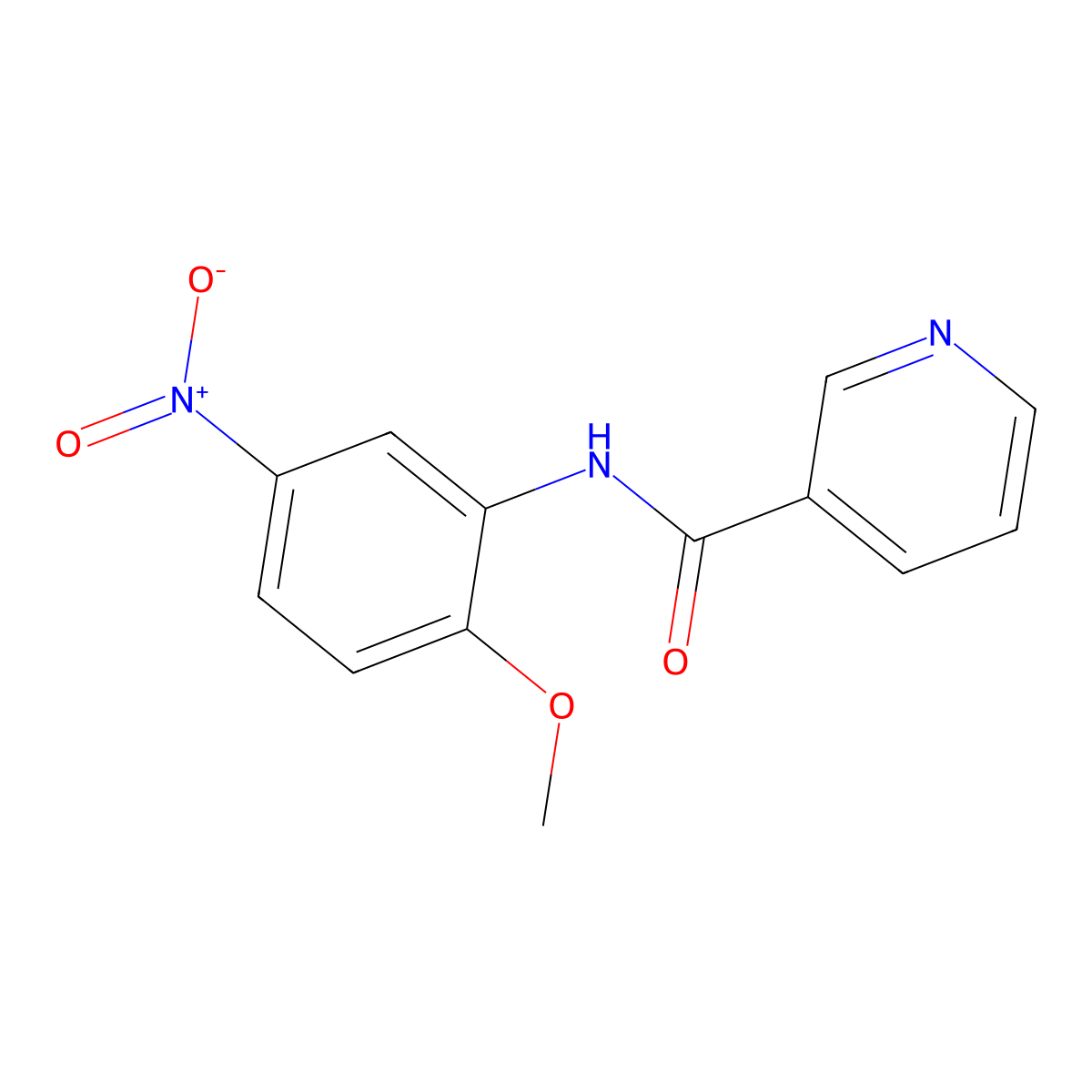 N-(2-methoxy-5-nitrophenyl)pyridine-3-carboxamide molecular structure, CAS 326901-69-3