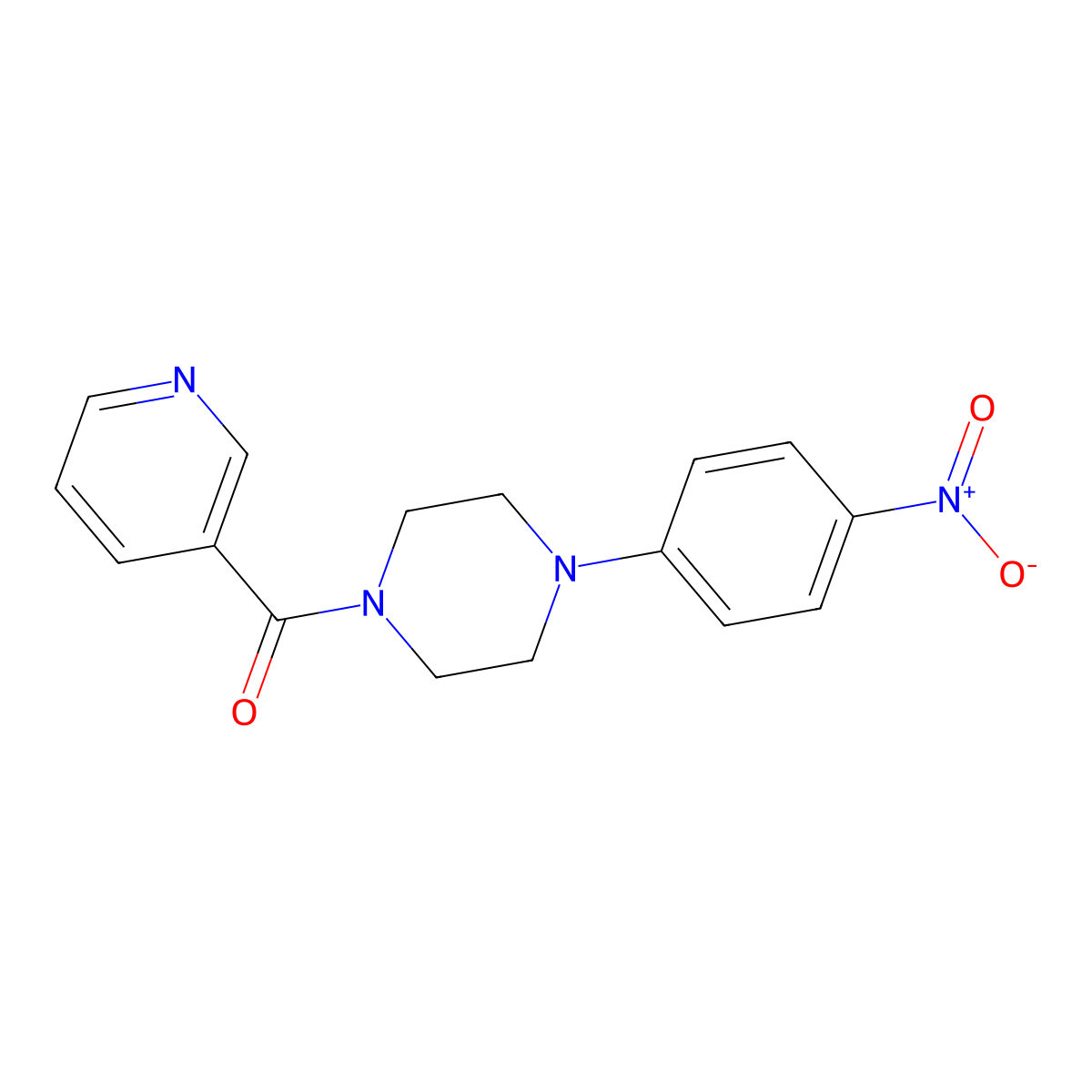 [4-(4-Nitrophenyl)piperazin-1-yl]-pyridin-3-ylmethanone molecular structure, CAS 326901-70-6