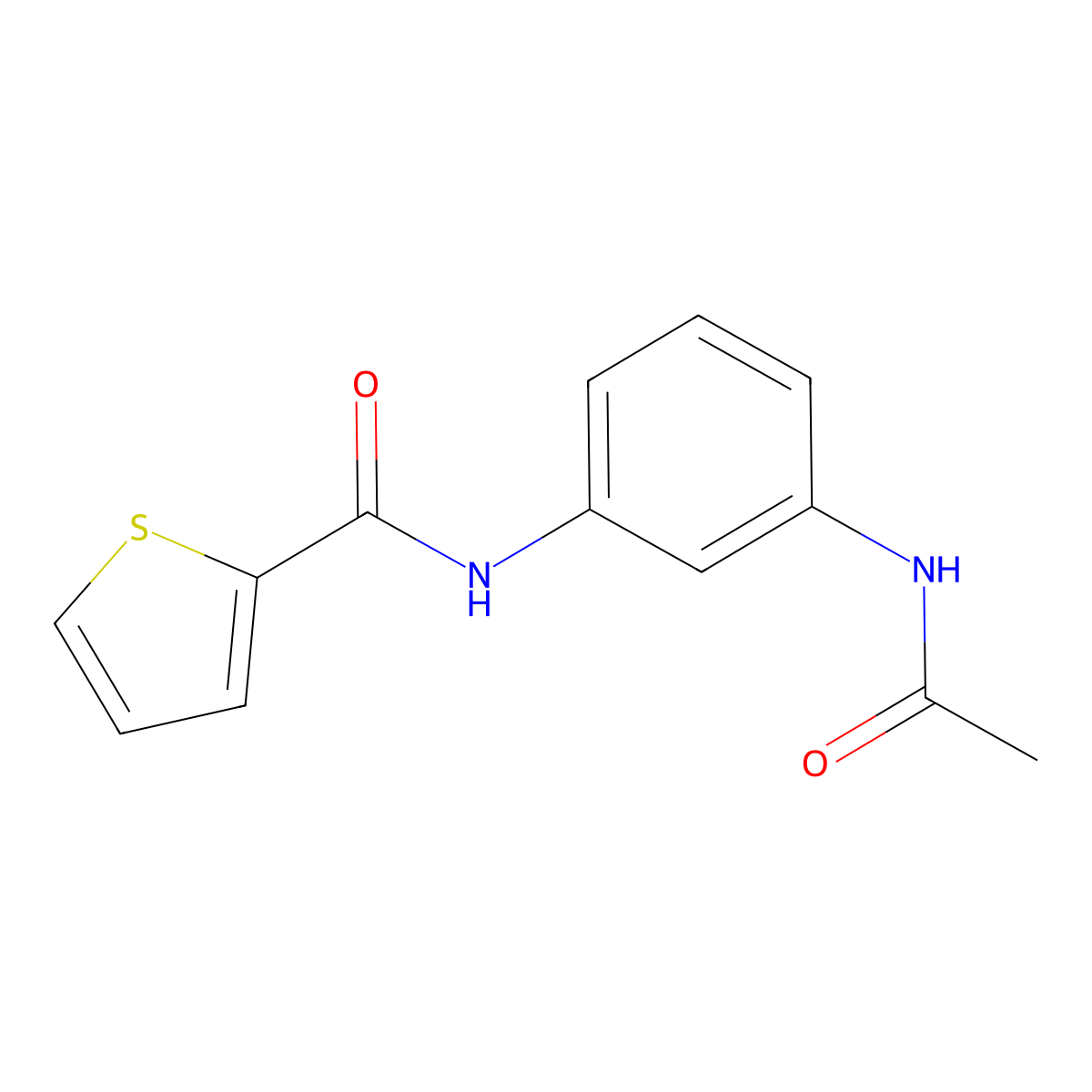 N-(3-acetamidophenyl)thiophene-2-carboxamide molecular structure, CAS 326901-72-8