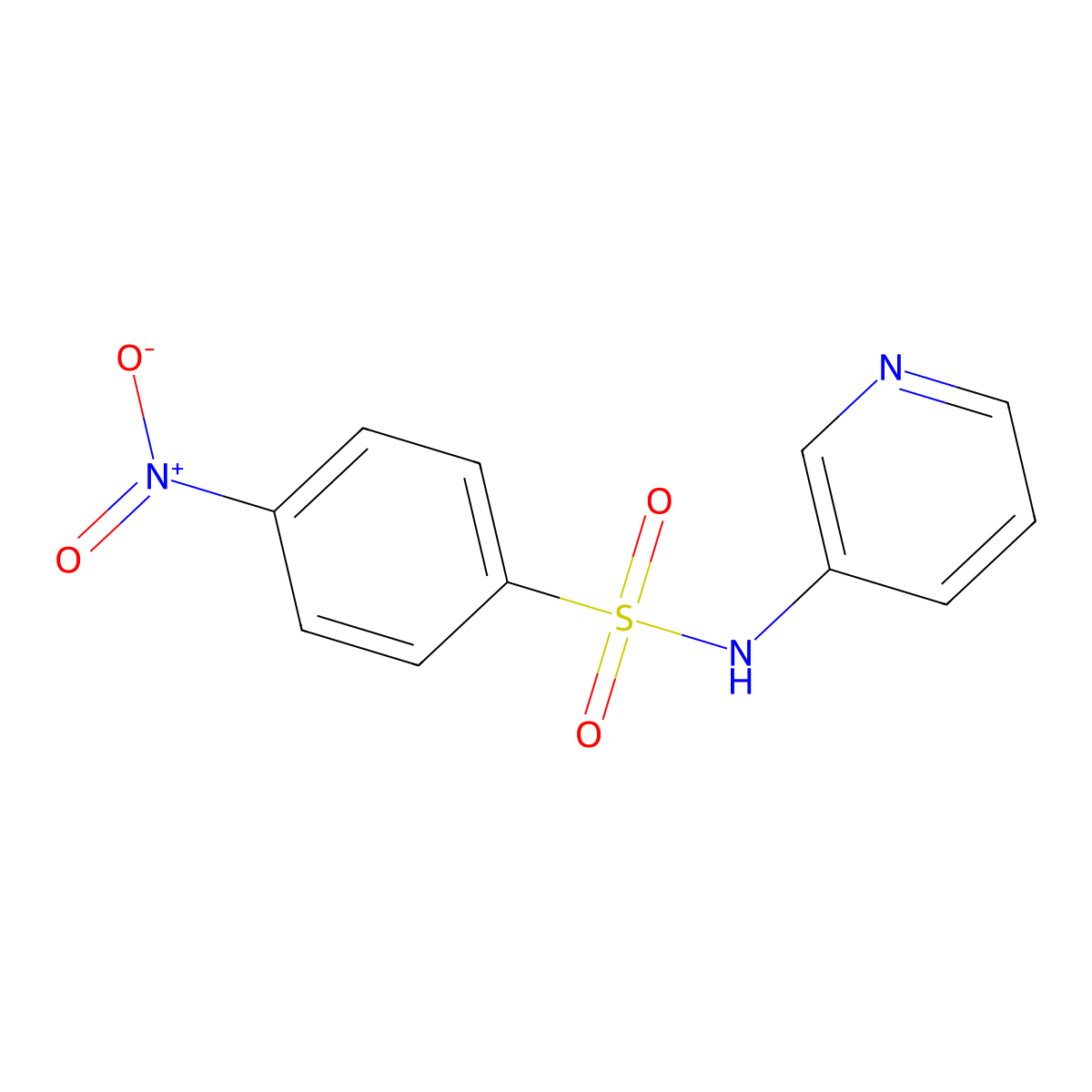 4-nitro-N-(pyridin-3-yl)benzenesulfonamide molecular structure, CAS 326901-73-9