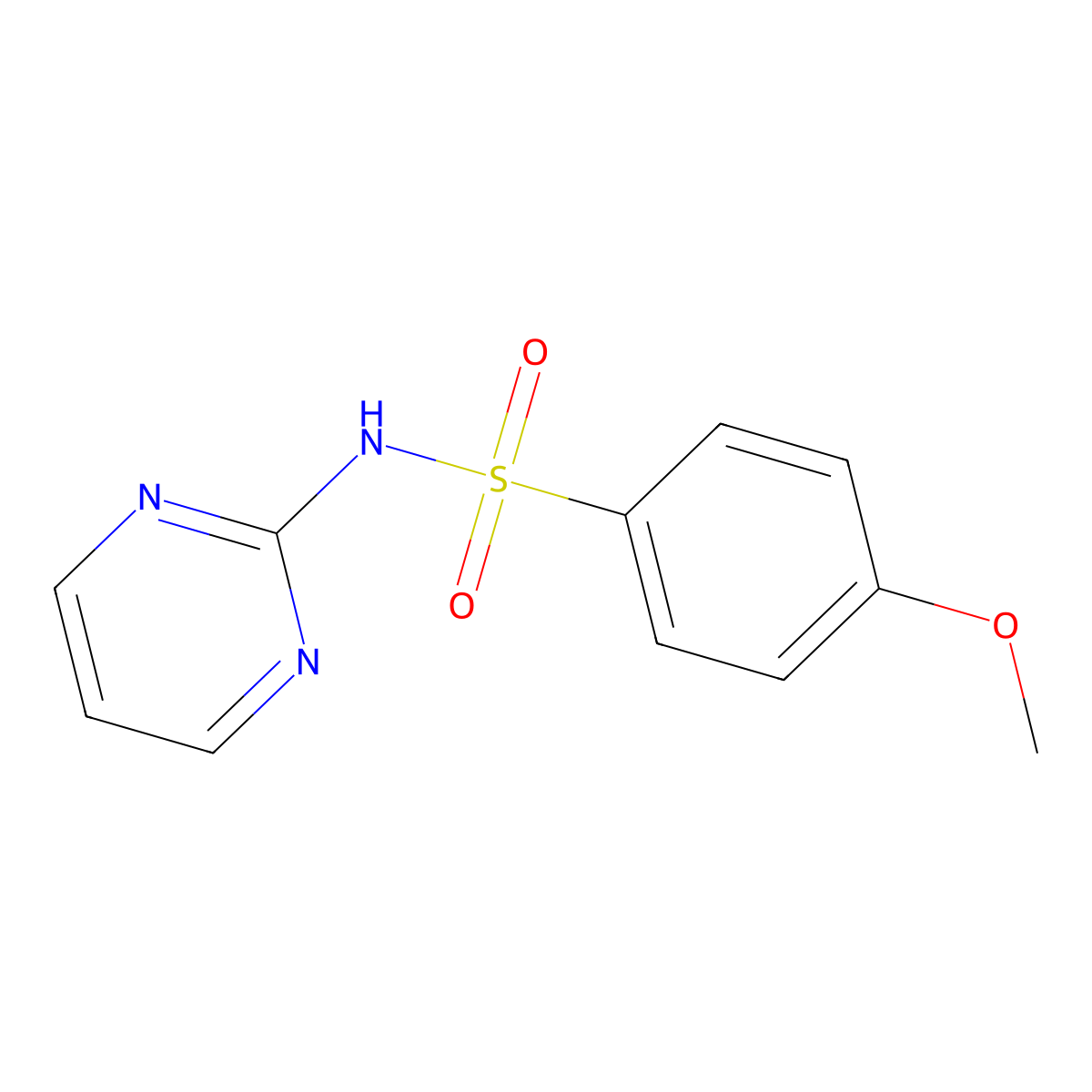 4-methoxy-N-pyrimidin-2-ylbenzenesulfonamide molecular structure, CAS 326901-78-4