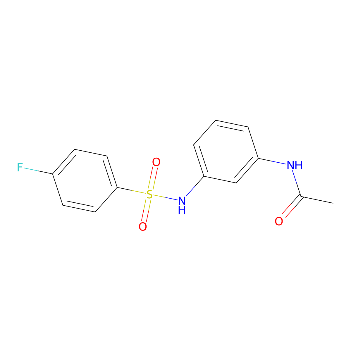 N-(3-{[(4-fluorophenyl)sulfonyl]amino}phenyl)acetamide molecular structure, CAS 326901-86-4
