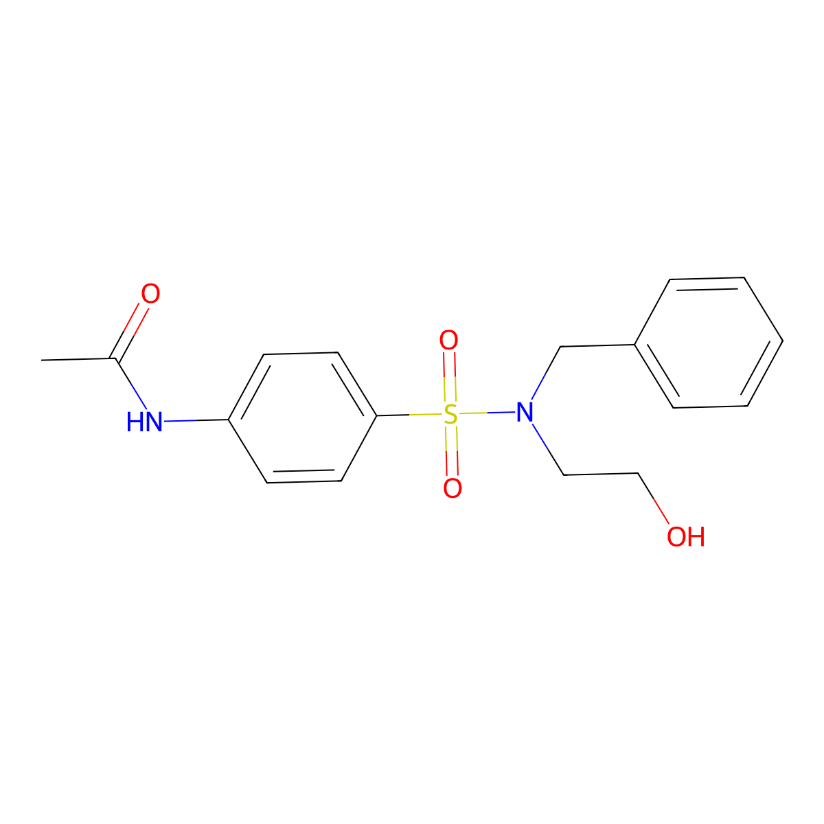 N-[4-[benzyl(2-hydroxyethyl)sulfamoyl]phenyl]acetamide molecular structure, CAS 326901-95-5
