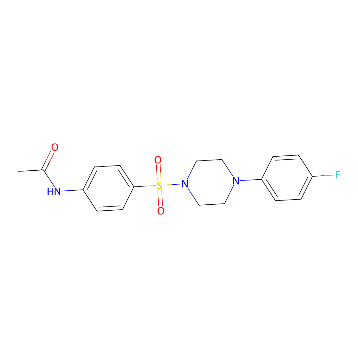 N-(4-{[4-(4-fluorophenyl)piperazin-1-yl]sulfonyl}phenyl)acetamide molecular structure, CAS 326901-97-7