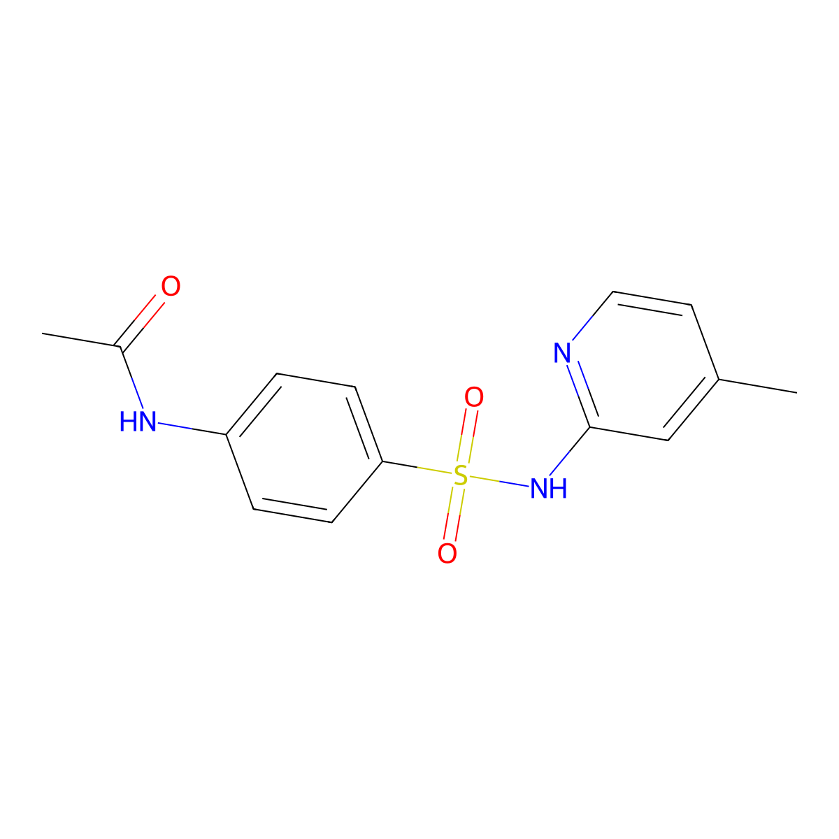 N-[4-[(4-methylpyridin-2-yl)sulfamoyl]phenyl]acetamide molecular structure, CAS 326902-01-6