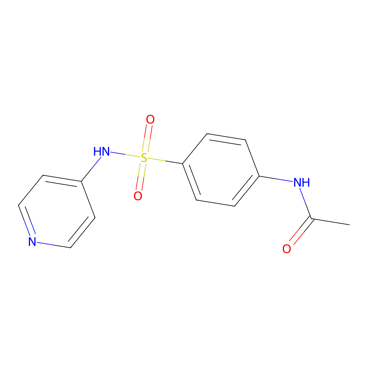 N-(4-(N-(Pyridin-4-yl)sulfamoyl)phenyl)acetamide molecular structure, CAS 326902-03-8