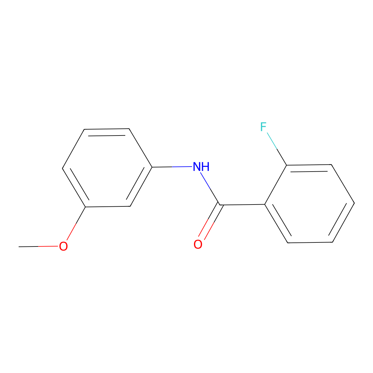 2-fluoro-N-(3-methoxyphenyl)benzamide molecular structure, CAS 326902-08-3