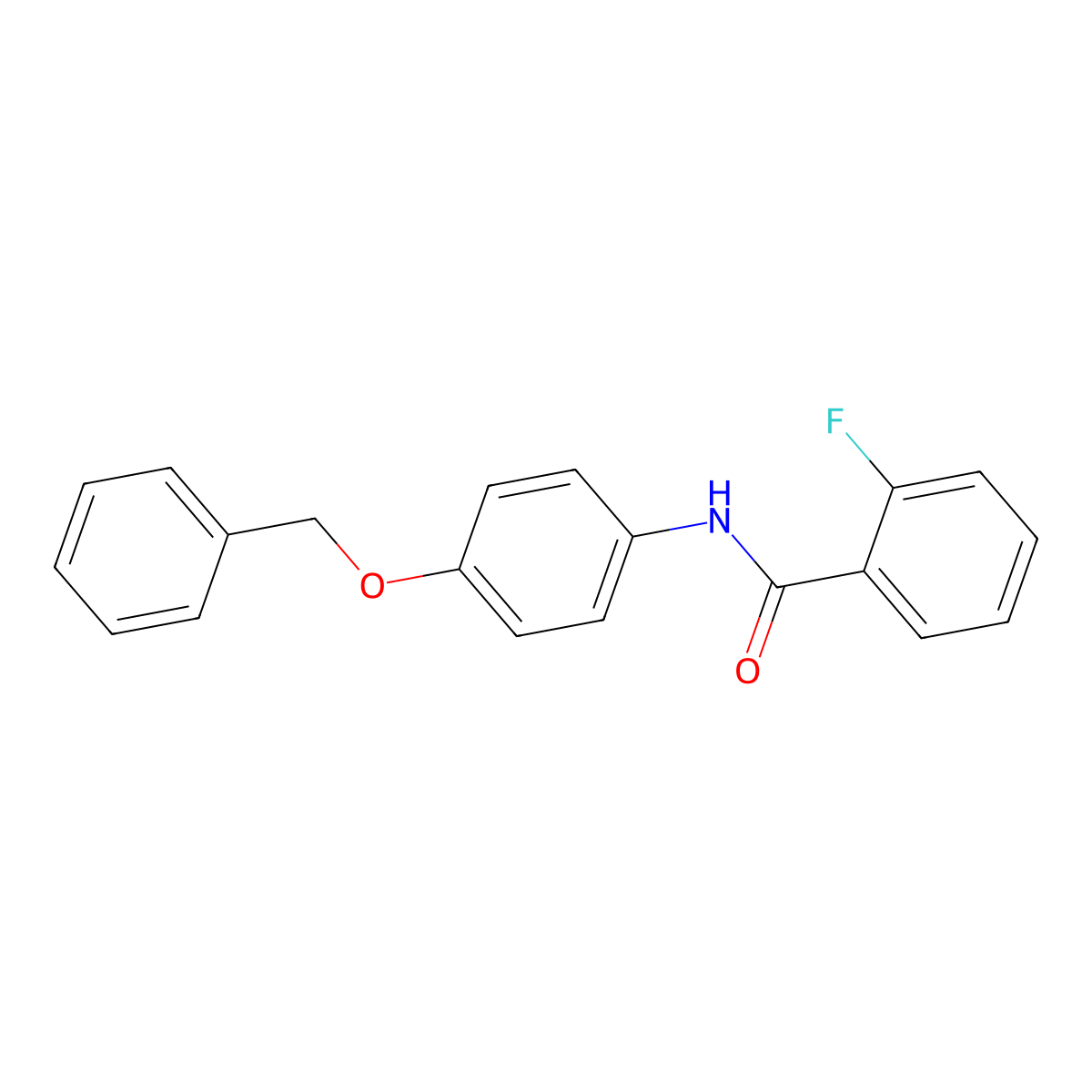 2-fluoro-N-(4-phenylmethoxyphenyl)benzamide molecular structure, CAS 326902-12-9