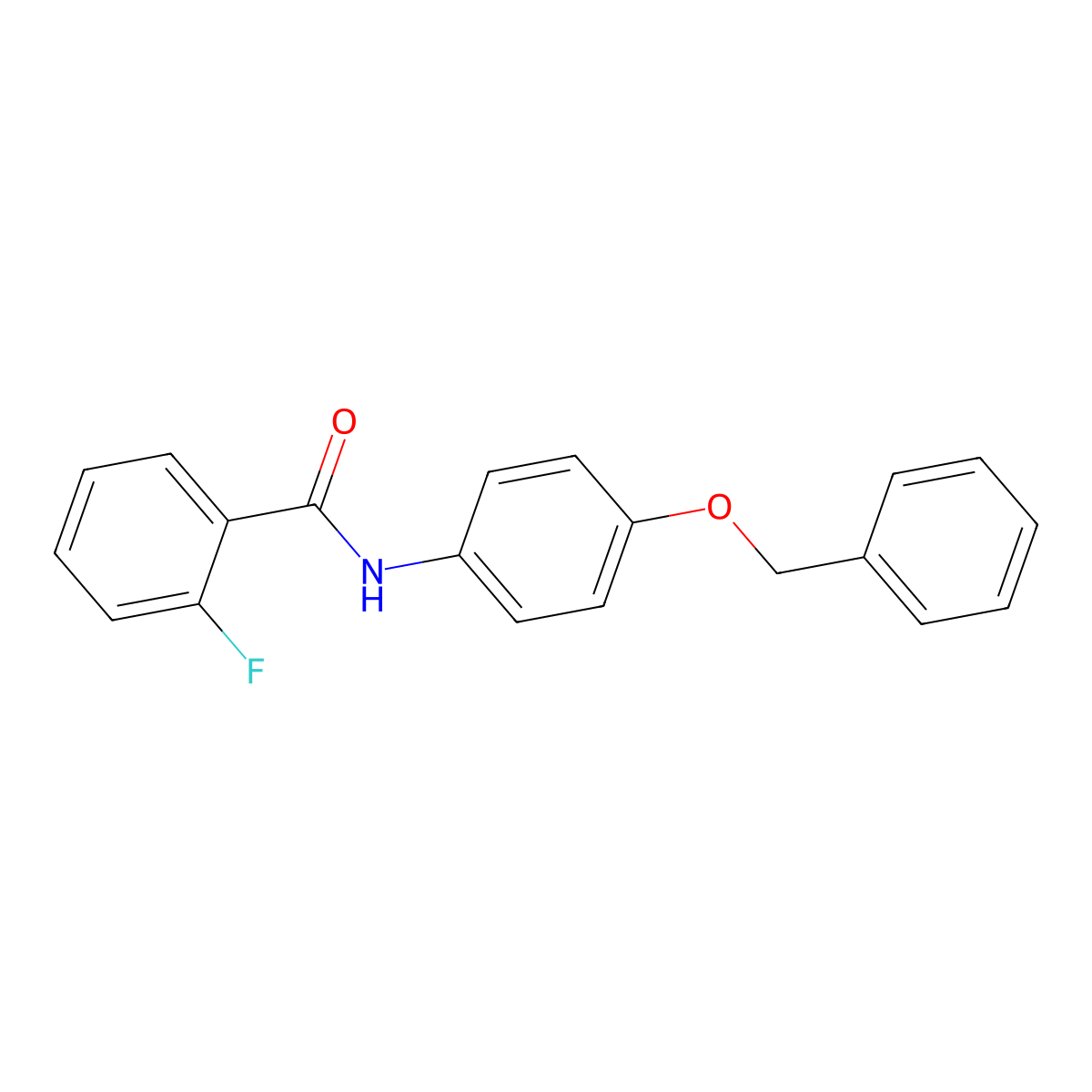2-fluoro-N-(4-phenylmethoxyphenyl)benzamide molecular structure, CAS 326902-12-9