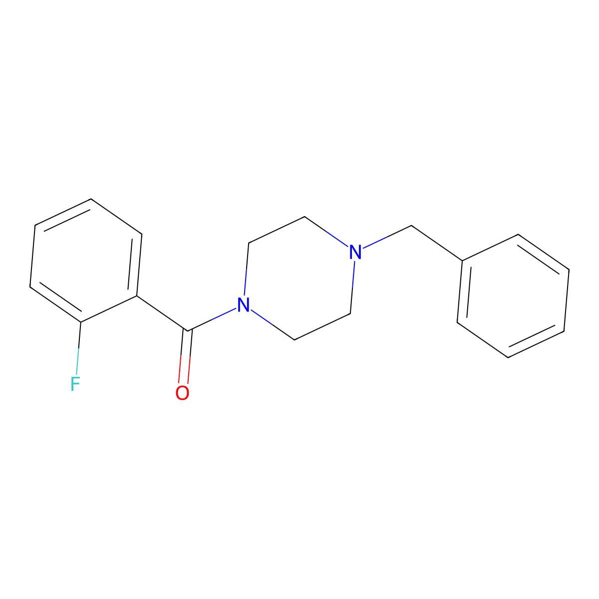 1-Benzyl-4-(2-fluorobenzoyl)piperazine molecular structure, CAS 326902-14-1