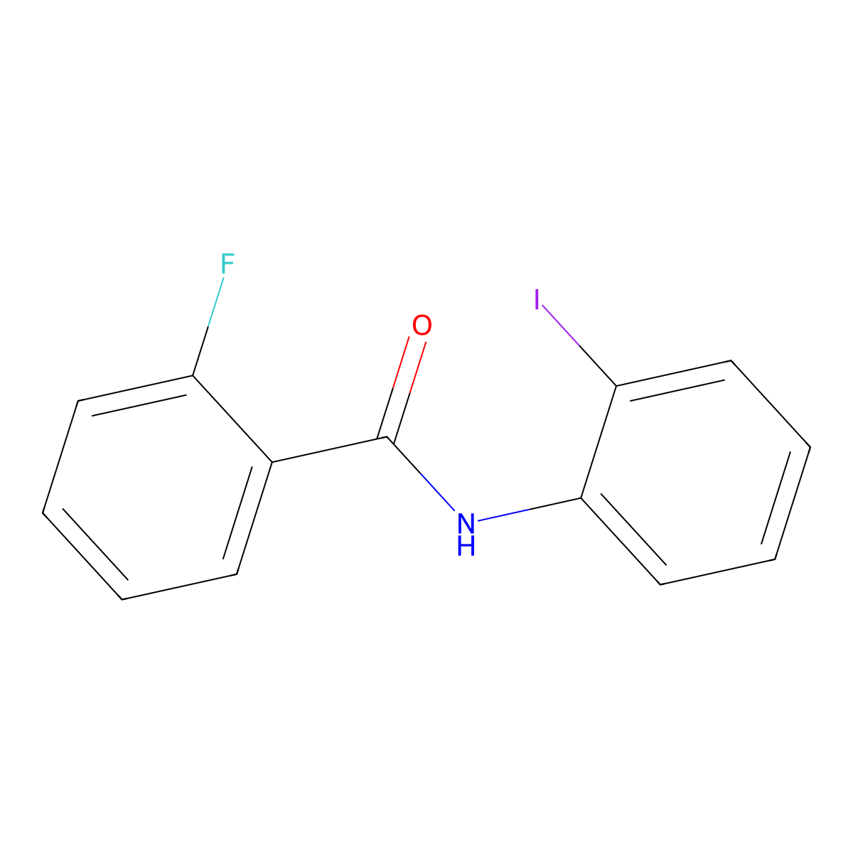 2-fluoro-N-(2-iodophenyl)benzamide molecular structure, CAS 326902-16-3
